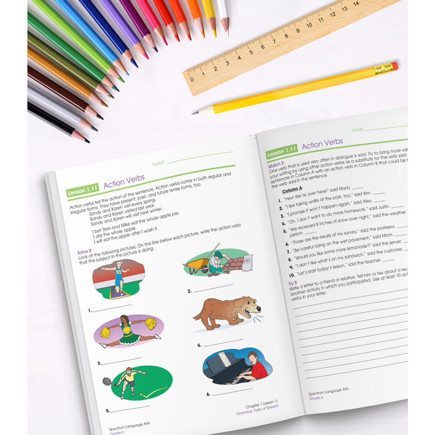 CARSON DELLOSA PUBLISHING CO Spectrum Language Arts Workbook Grade 6