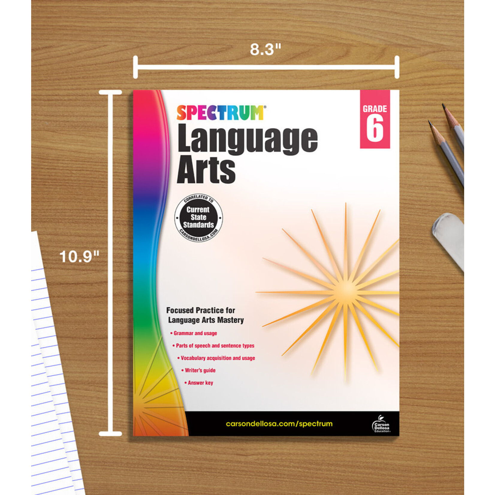 CARSON DELLOSA PUBLISHING CO Spectrum Language Arts Workbook Grade 6
