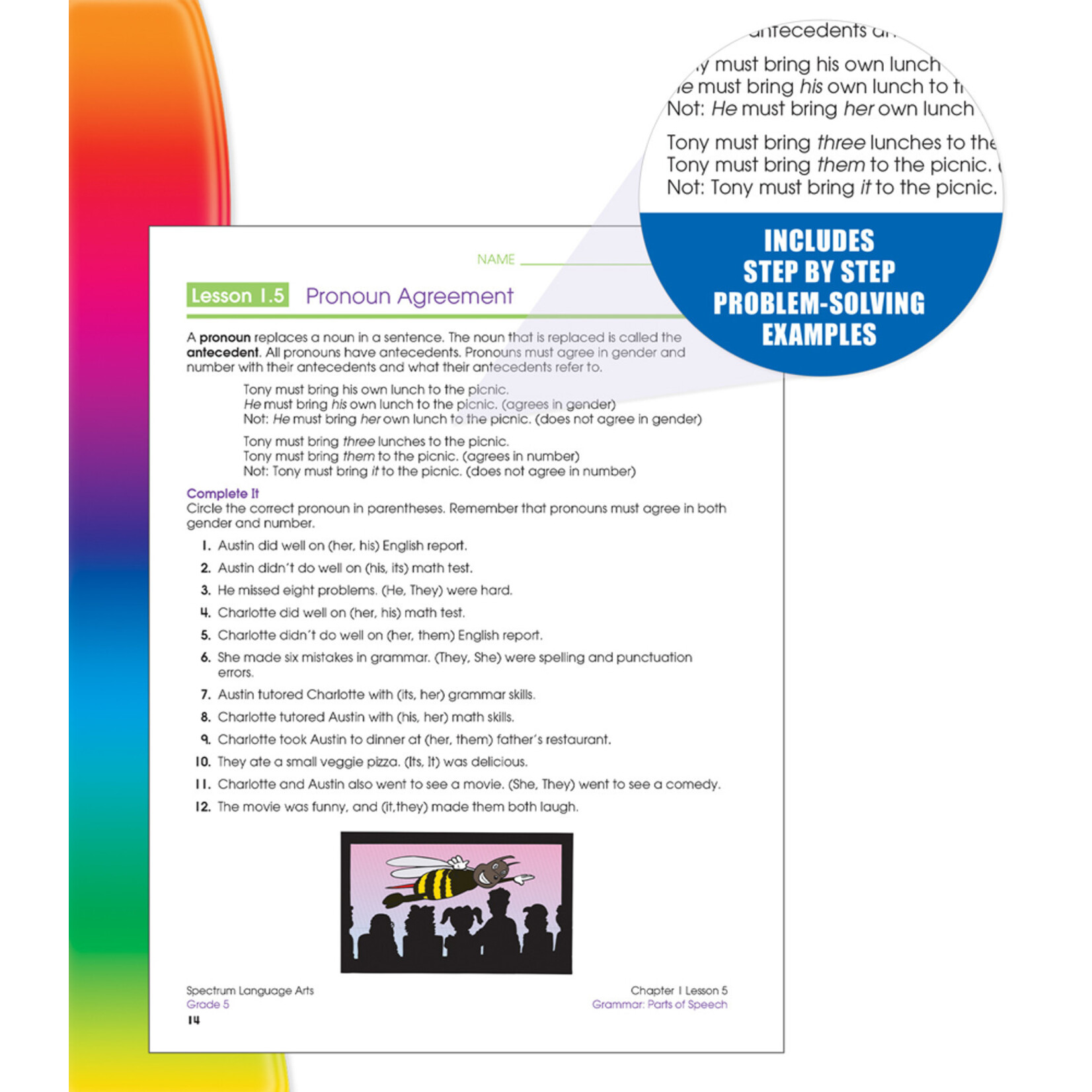 CARSON DELLOSA PUBLISHING CO Spectrum Language Arts Workbook Grade 5