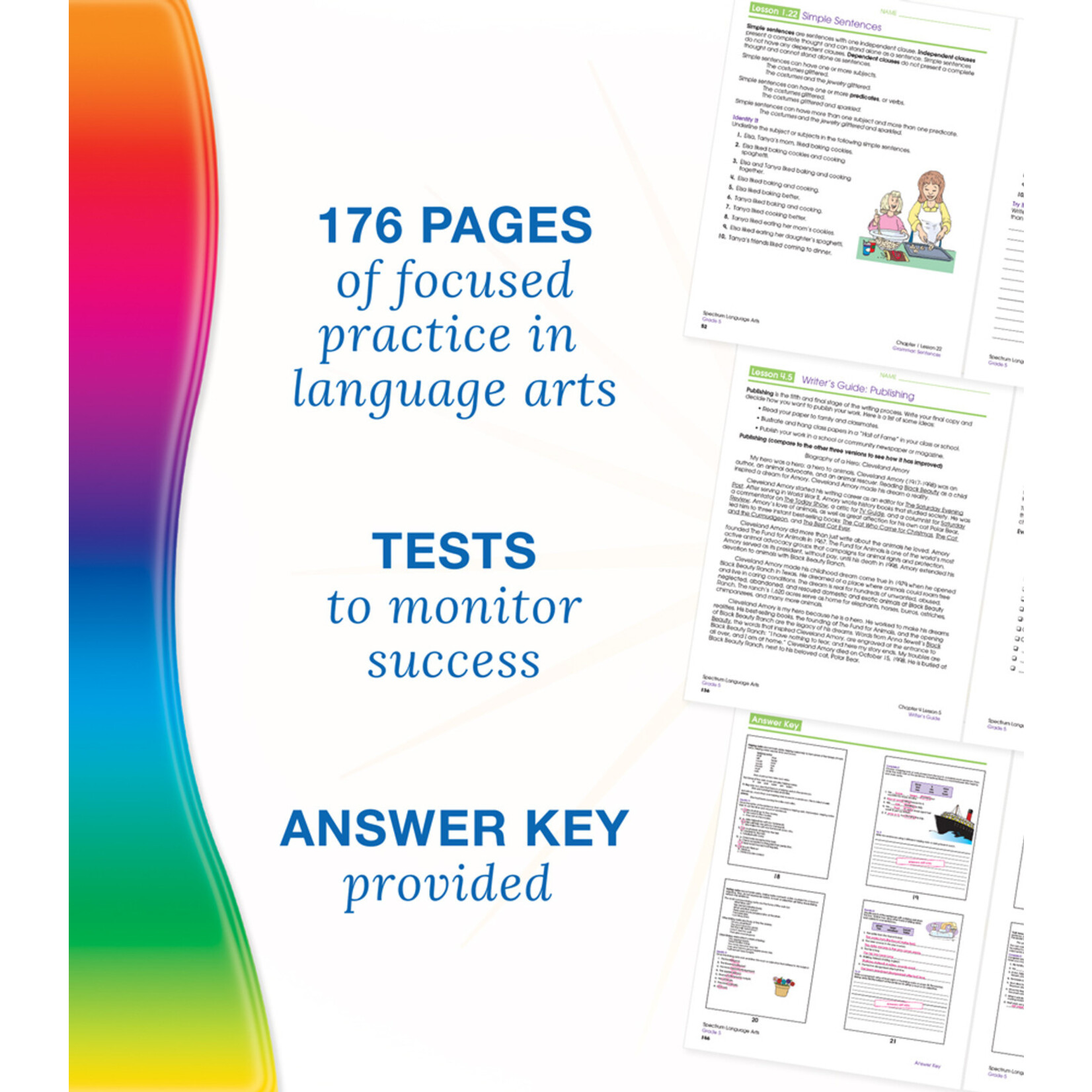 CARSON DELLOSA PUBLISHING CO Spectrum Language Arts Workbook Grade 5