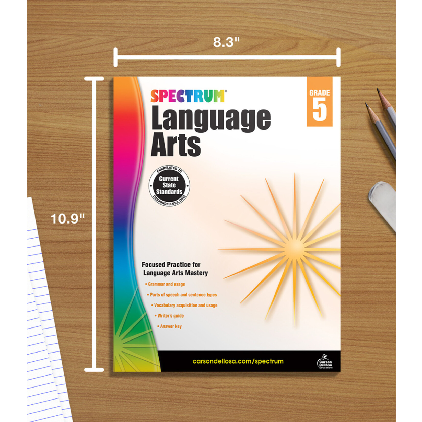 CARSON DELLOSA PUBLISHING CO Spectrum Language Arts Workbook Grade 5