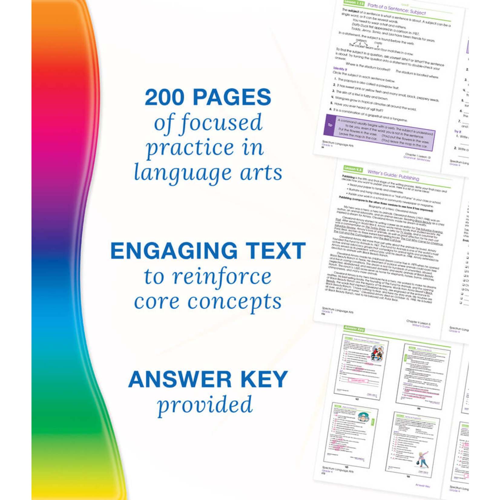 CARSON DELLOSA PUBLISHING CO Spectrum Language Arts Workbook Grade 4