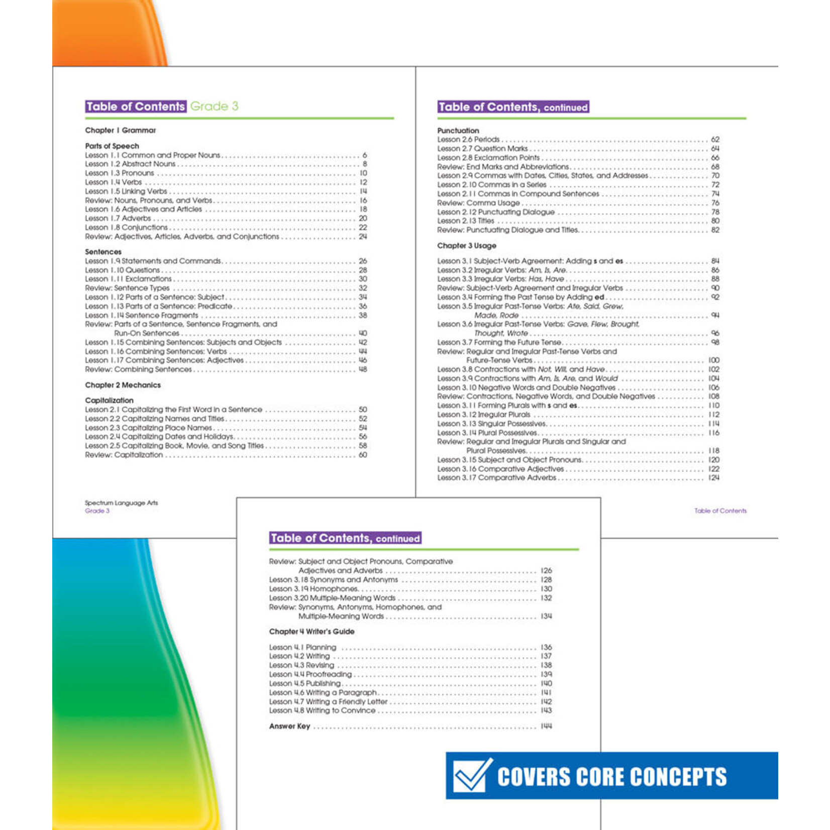 CARSON DELLOSA PUBLISHING CO Spectrum Language Arts Workbook Grade 3
