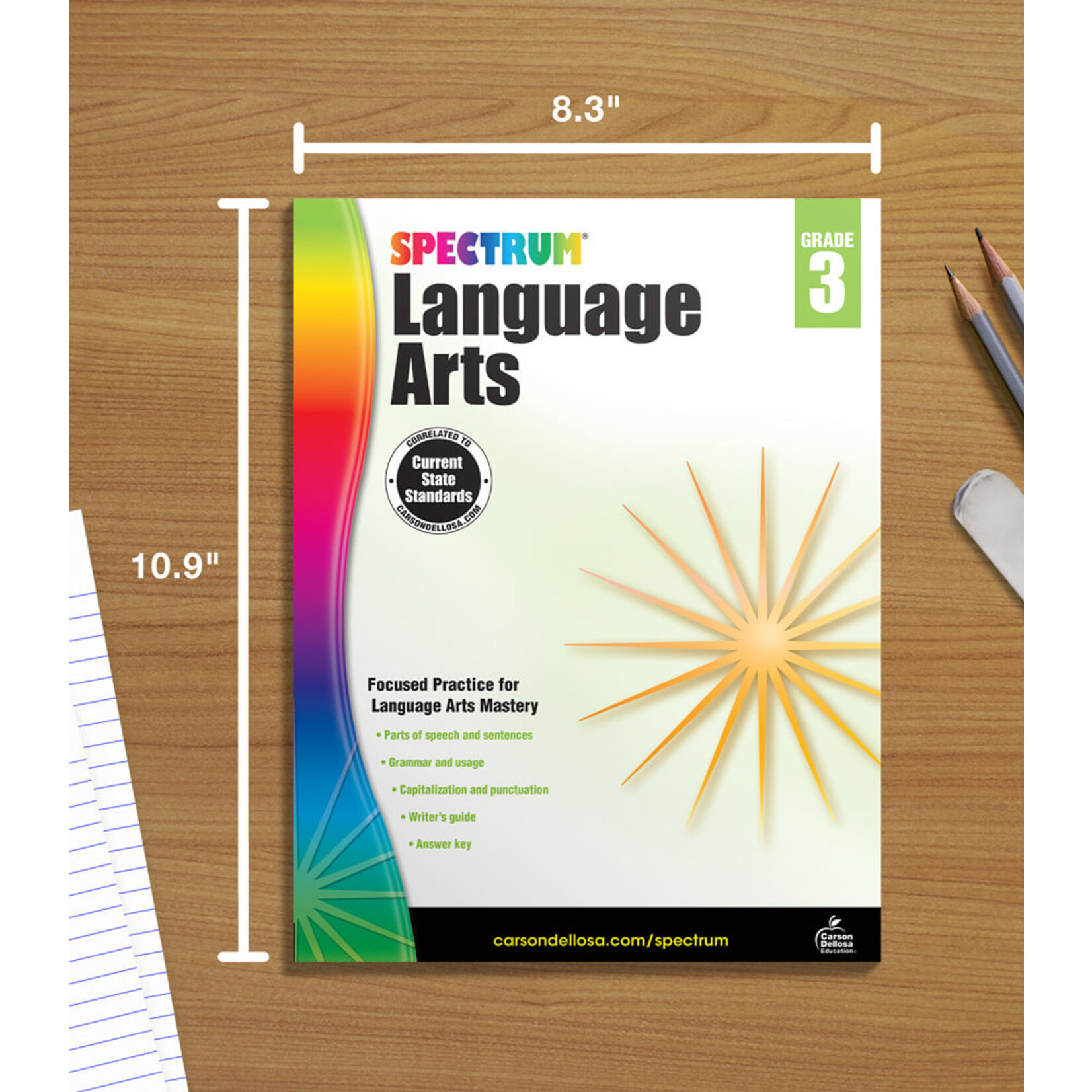CARSON DELLOSA PUBLISHING CO Spectrum Language Arts Workbook Grade 3