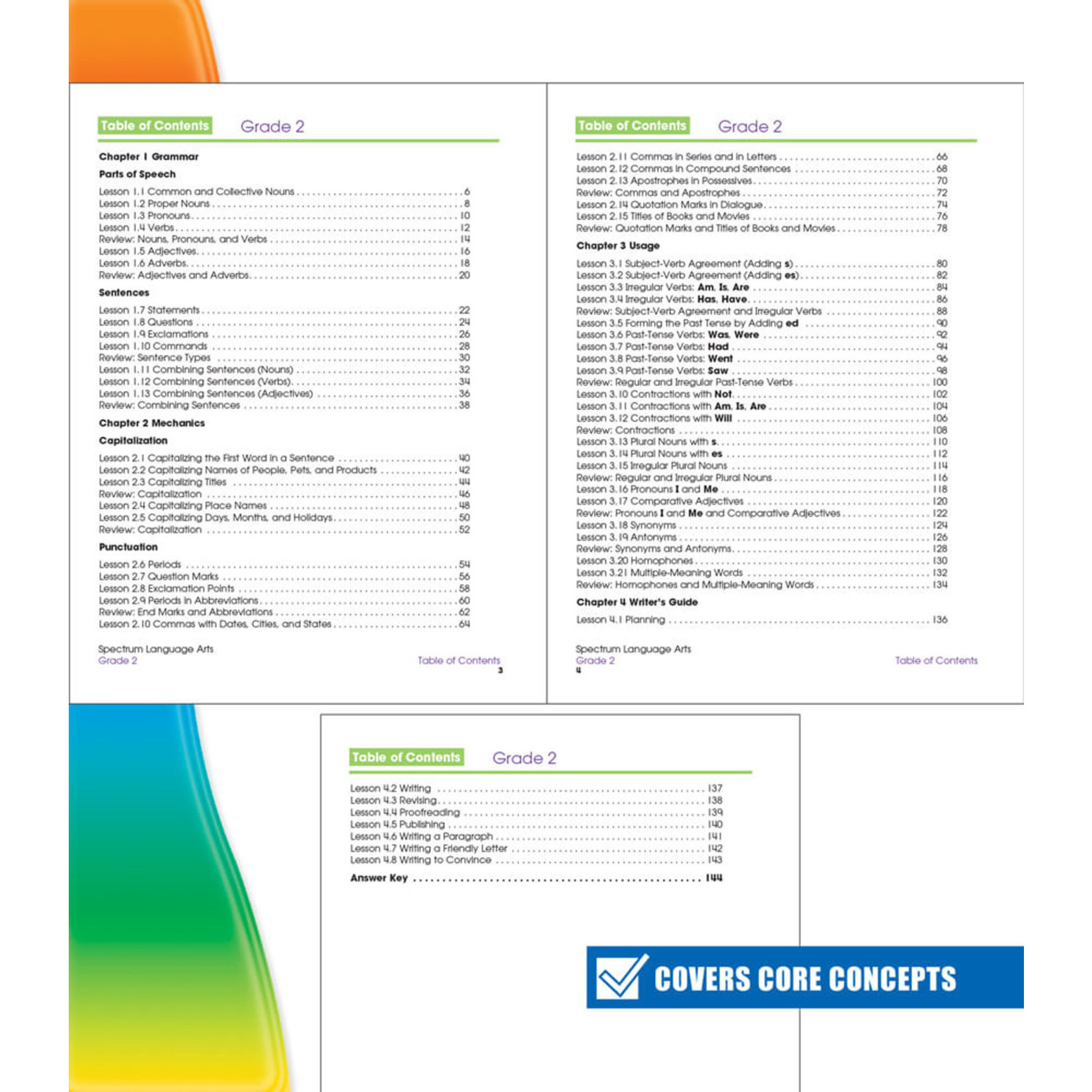 CARSON DELLOSA PUBLISHING CO Spectrum Language Arts Workbook Grade 2