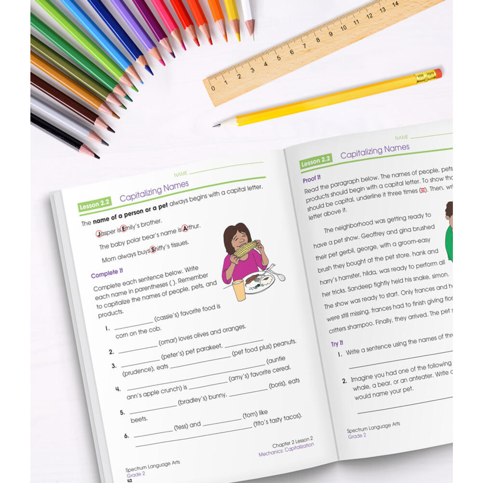 CARSON DELLOSA PUBLISHING CO Spectrum Language Arts Workbook Grade 2