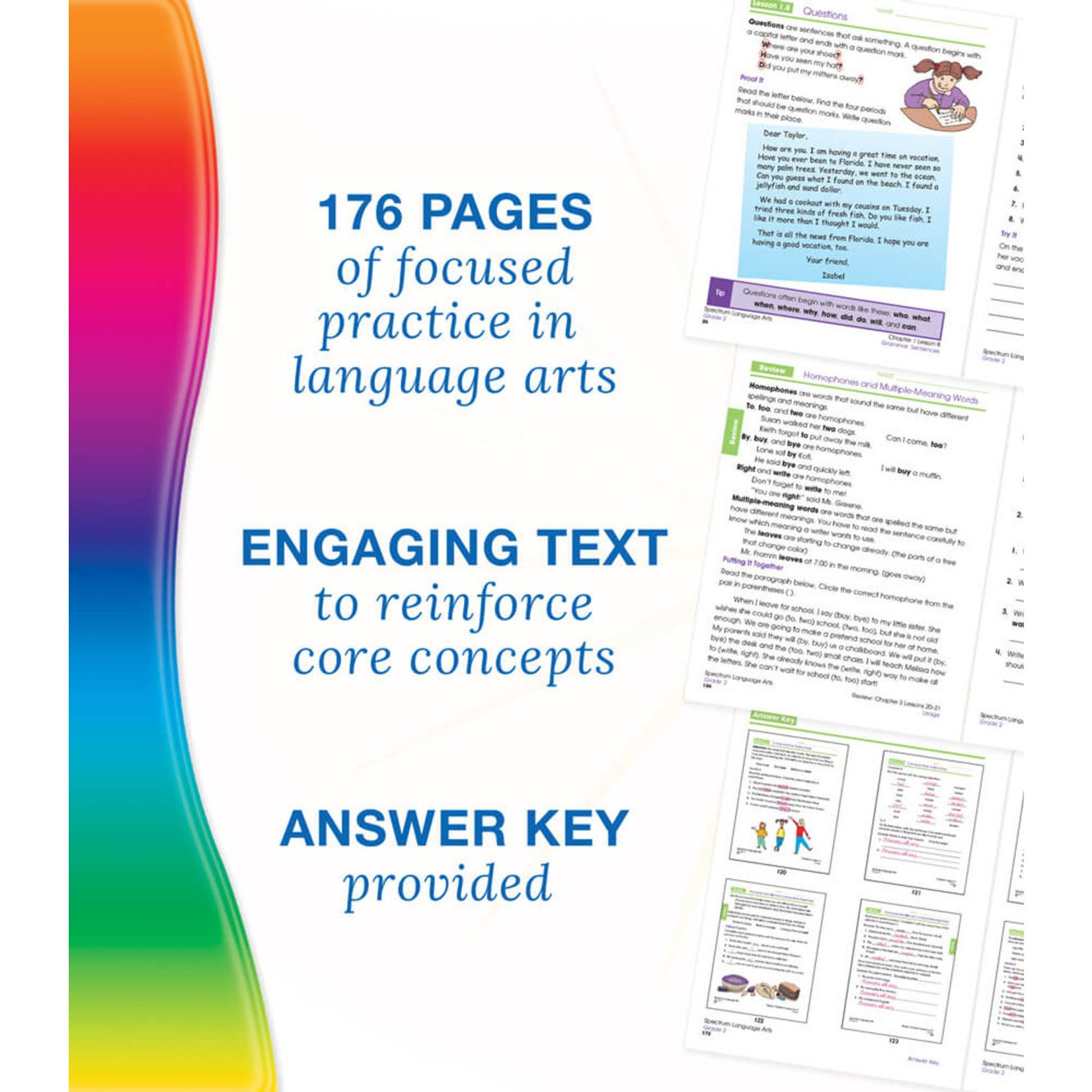 CARSON DELLOSA PUBLISHING CO Spectrum Language Arts Workbook Grade 2