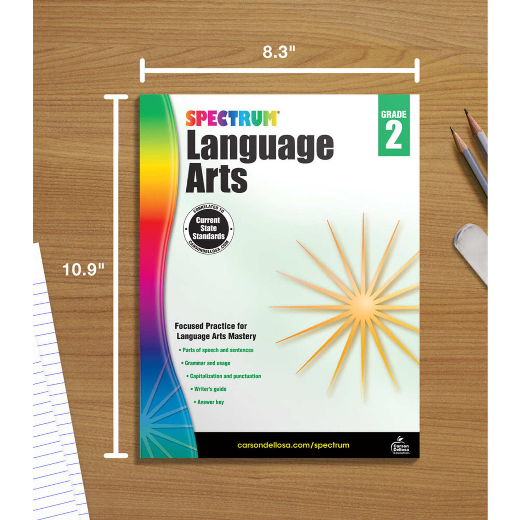 CARSON DELLOSA PUBLISHING CO Spectrum Language Arts Workbook Grade 2