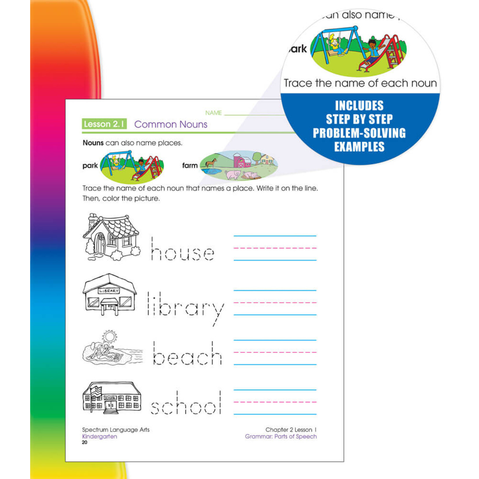 CARSON DELLOSA PUBLISHING CO Spectrum Language Arts Workbook Grade K