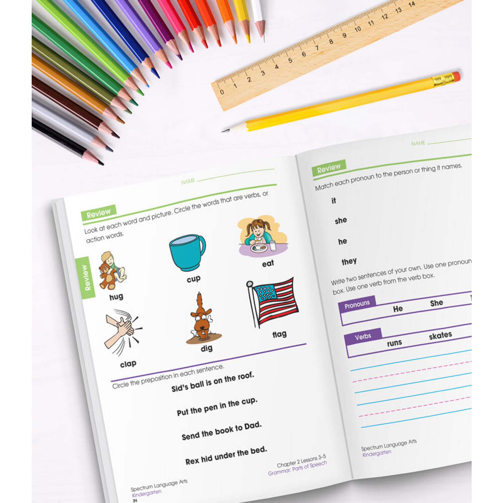 CARSON DELLOSA PUBLISHING CO Spectrum Language Arts Workbook Grade K