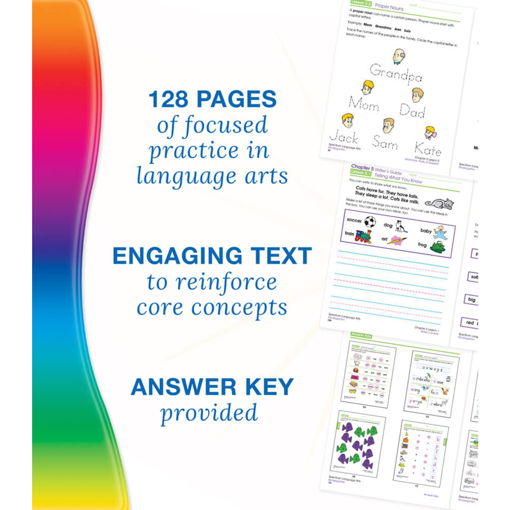 CARSON DELLOSA PUBLISHING CO Spectrum Language Arts Workbook Grade K