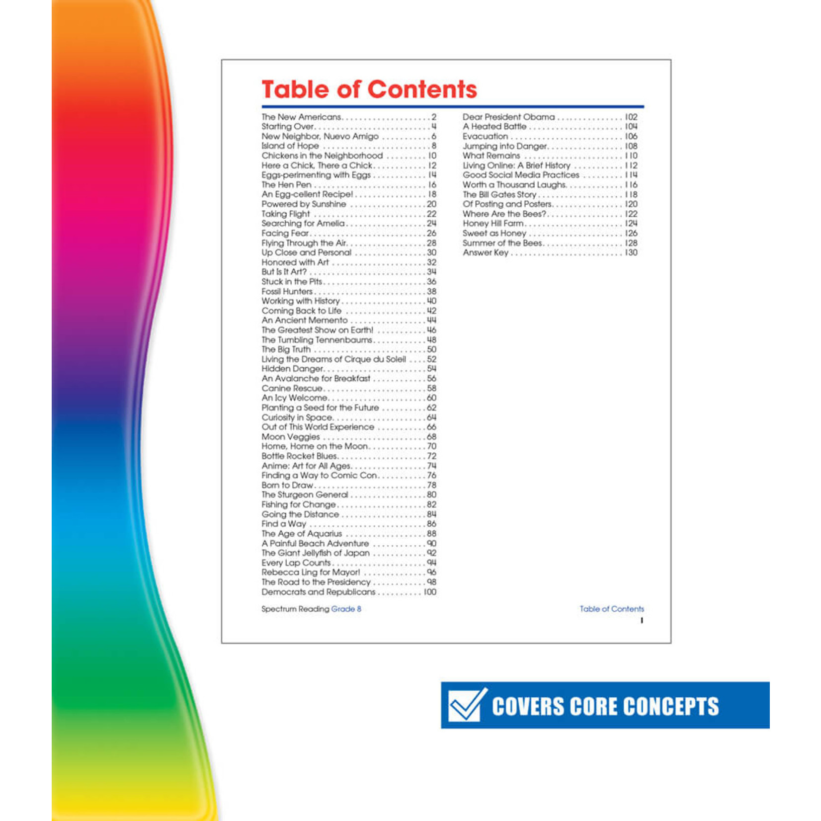 CARSON DELLOSA PUBLISHING CO Spectrum Reading Workbook Grade 8