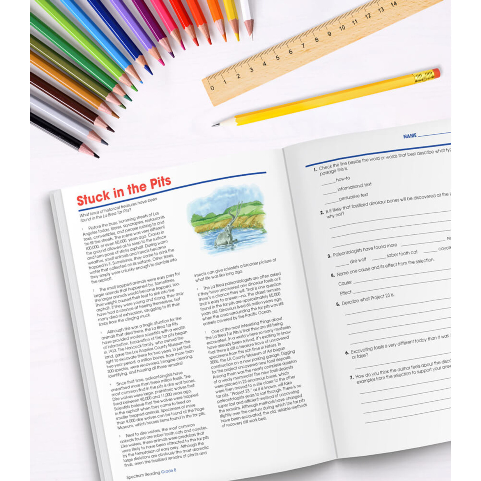 CARSON DELLOSA PUBLISHING CO Spectrum Reading Workbook Grade 8