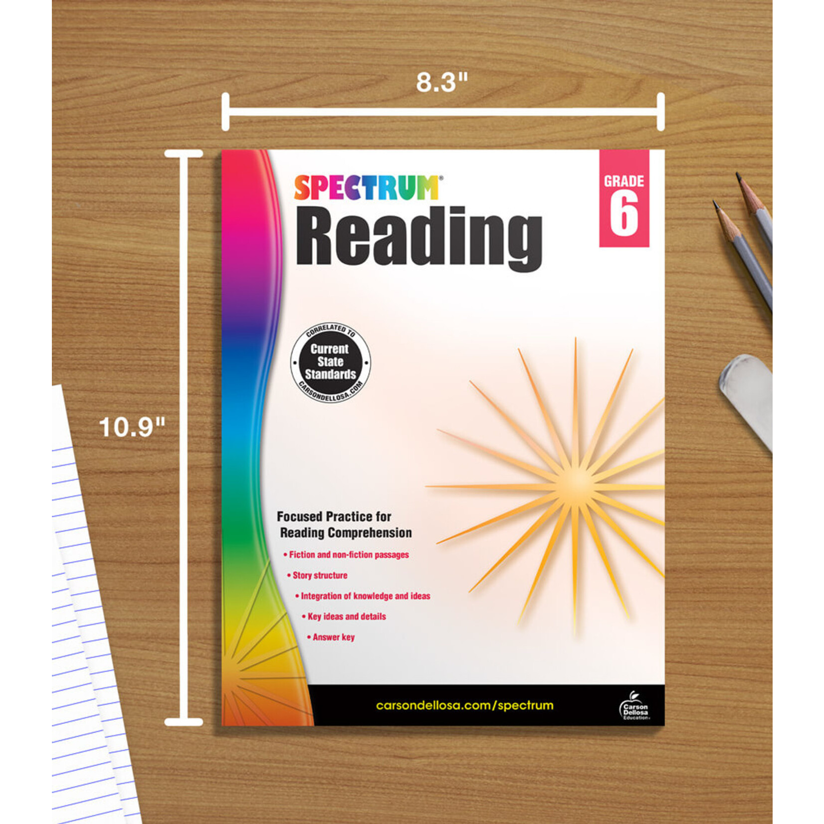 CARSON DELLOSA PUBLISHING CO Spectrum Reading Workbook Grade 6