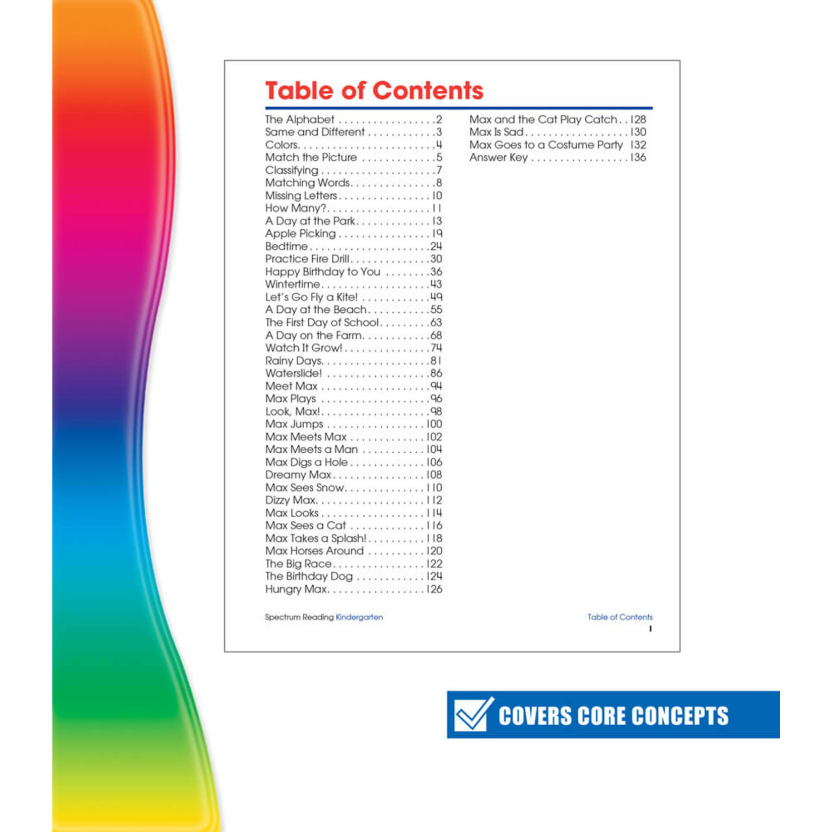 CARSON DELLOSA PUBLISHING CO Spectrum Reading Workbook Grade K