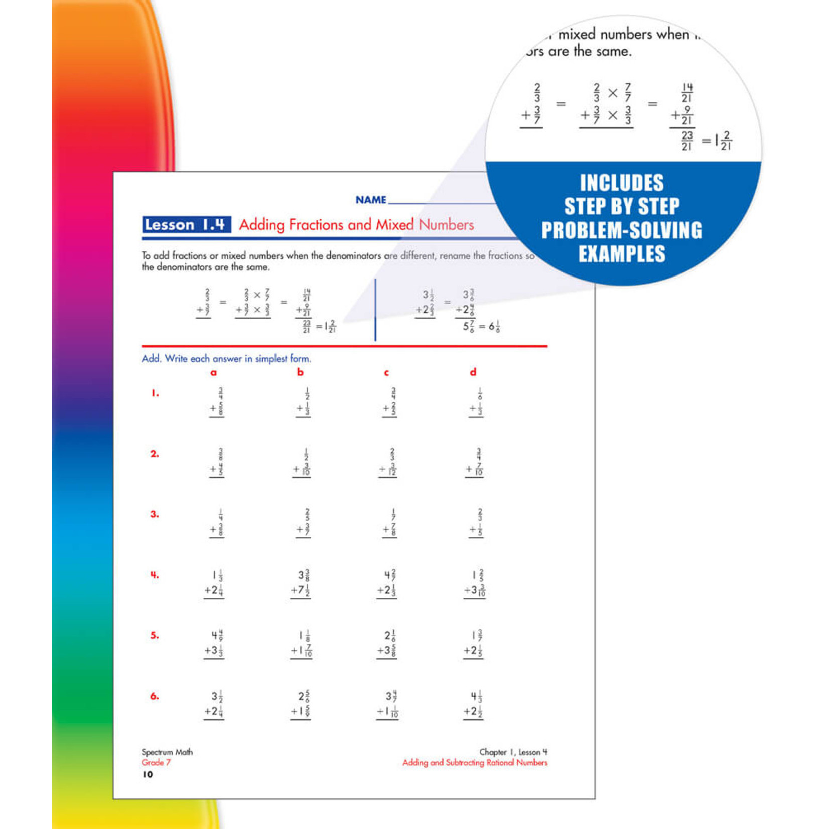 CARSON DELLOSA PUBLISHING CO Spectrum Math Workbook Grade 7