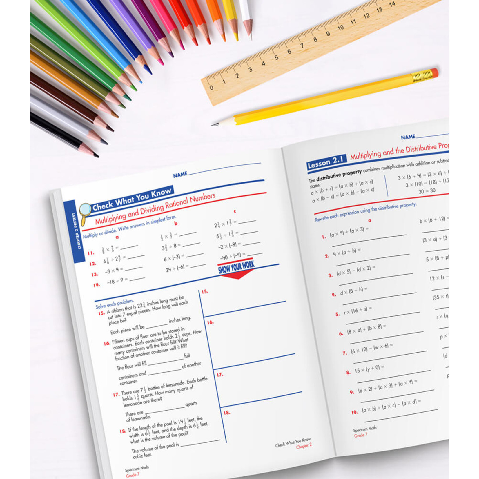 CARSON DELLOSA PUBLISHING CO Spectrum Math Workbook Grade 7