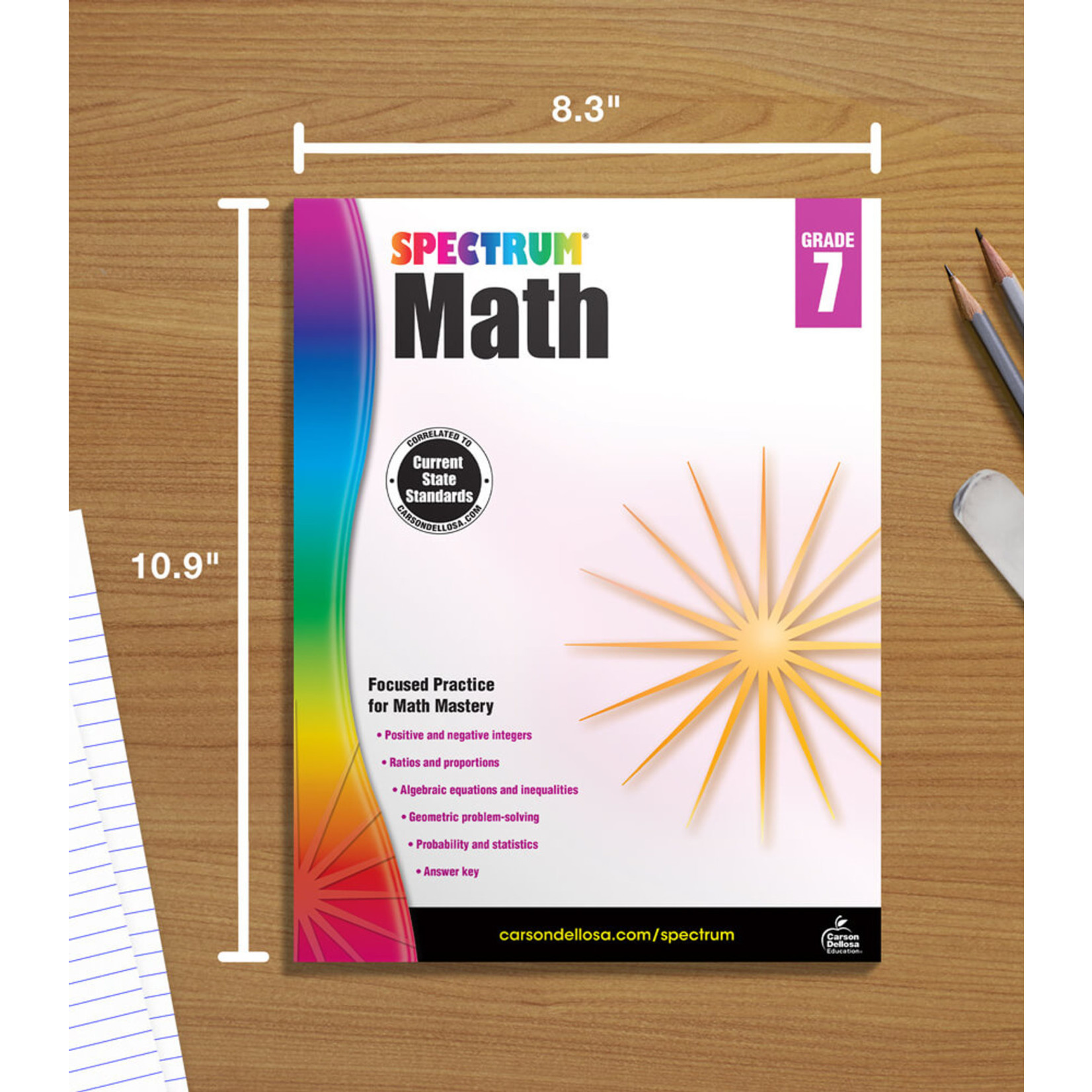 CARSON DELLOSA PUBLISHING CO Spectrum Math Workbook Grade 7