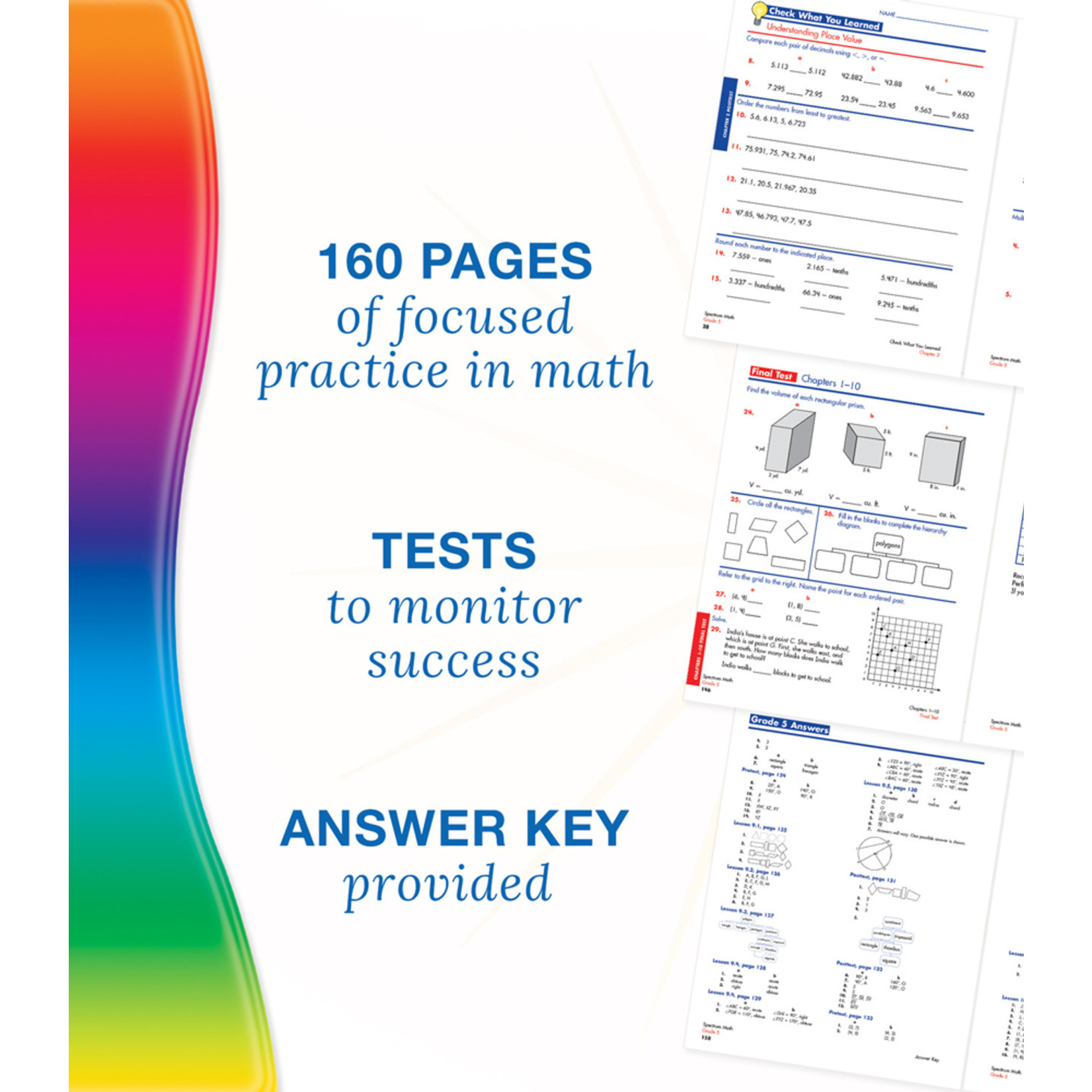 CARSON DELLOSA PUBLISHING CO Spectrum Math Workbook Grade 5