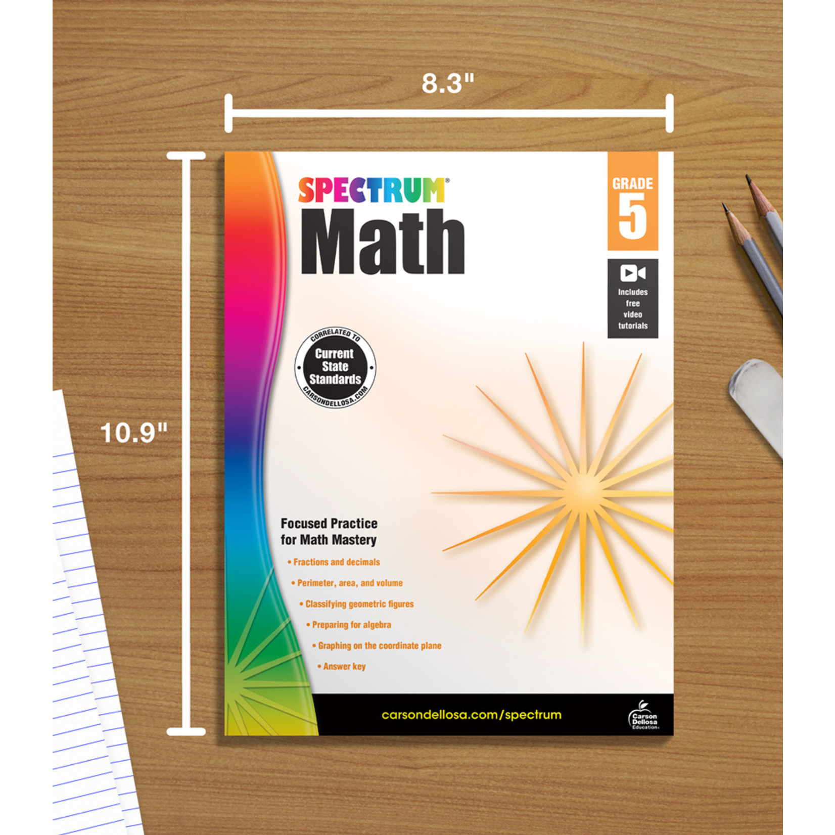CARSON DELLOSA PUBLISHING CO Spectrum Math Workbook Grade 5