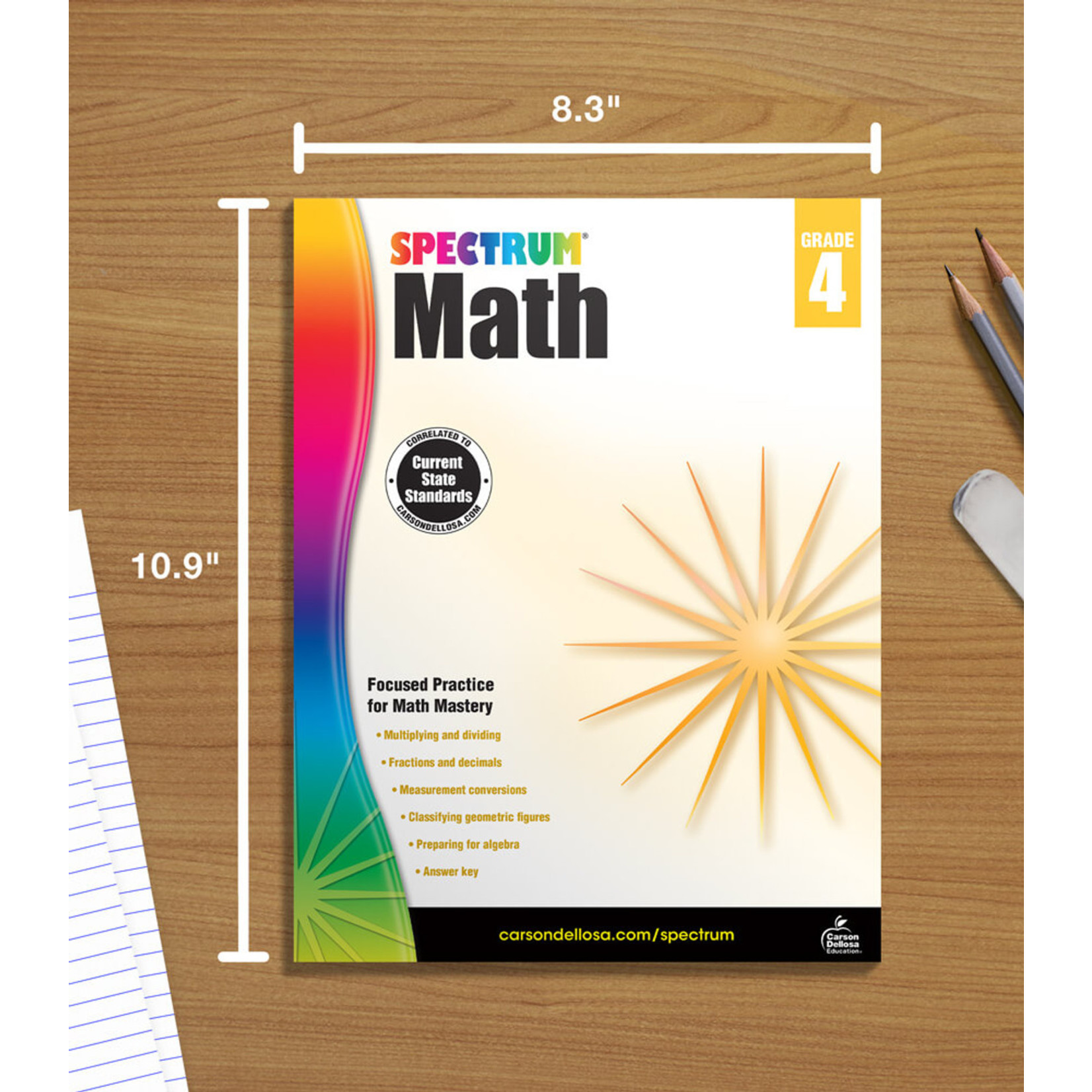 CARSON DELLOSA PUBLISHING CO Spectrum Math Workbook Grade 4