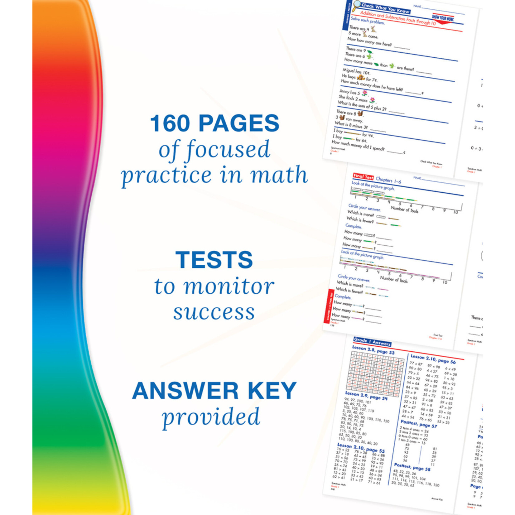 CARSON DELLOSA PUBLISHING CO Spectrum Math Workbook Grade 1
