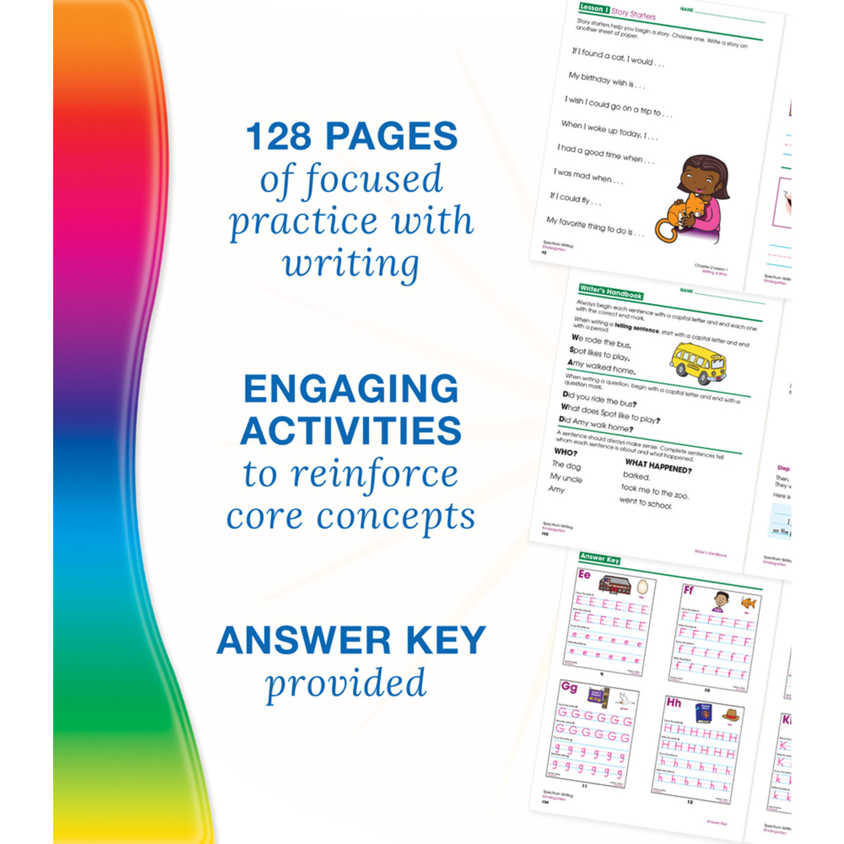 CARSON DELLOSA PUBLISHING CO Spectrum Writing Workbook Grade K