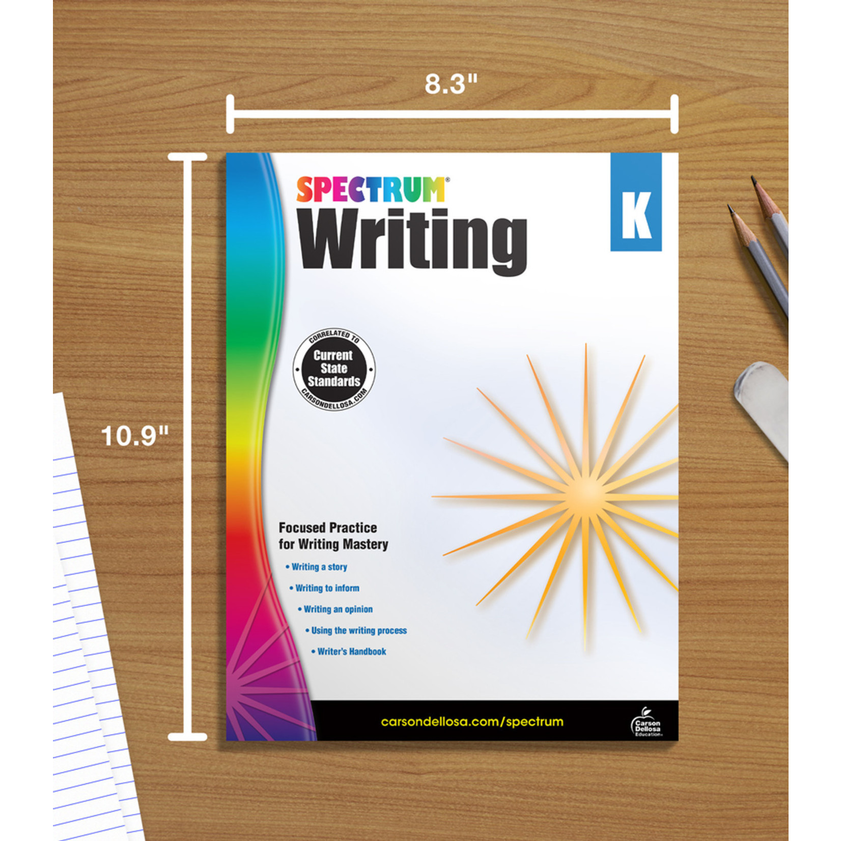 CARSON DELLOSA PUBLISHING CO Spectrum Writing Workbook Grade K