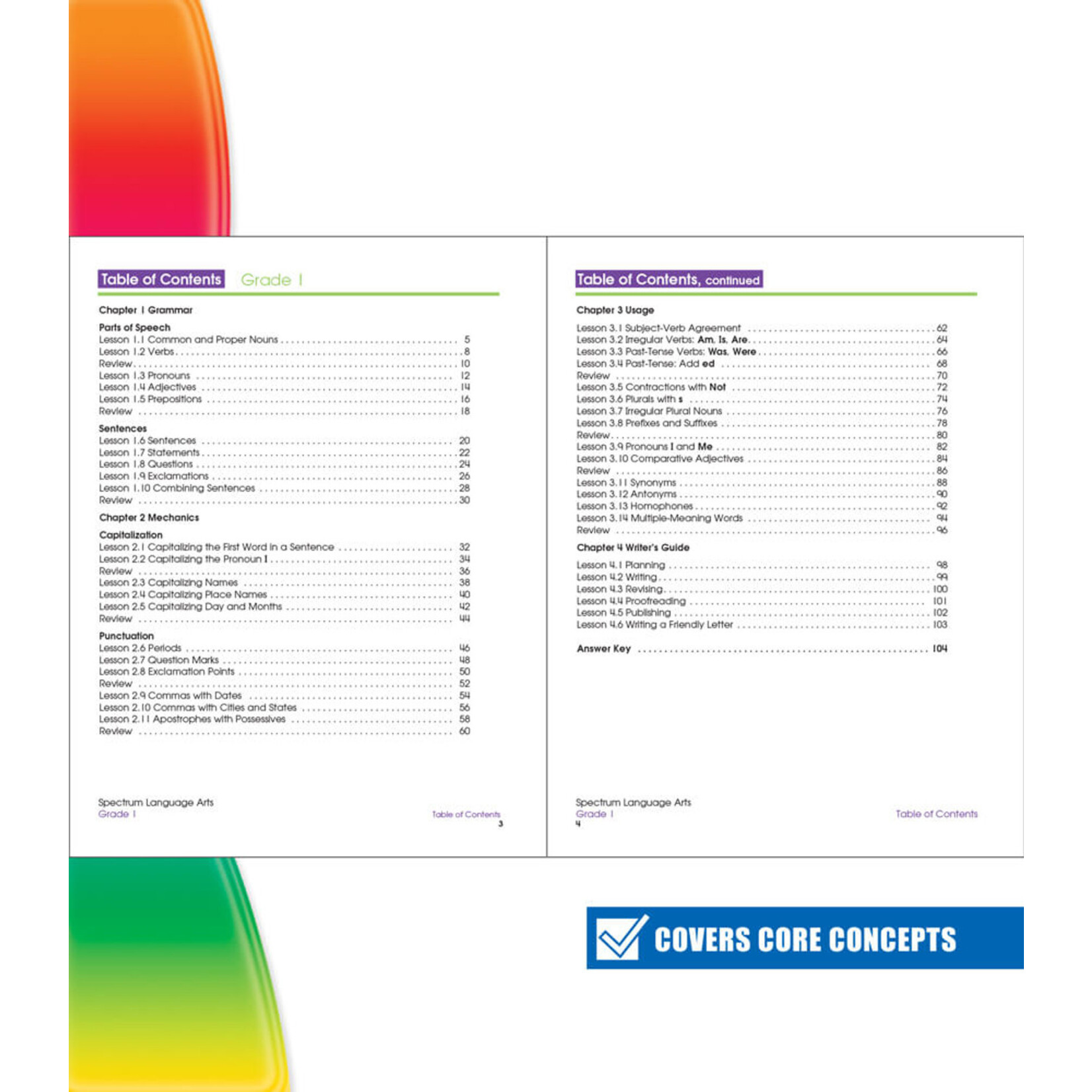 CARSON DELLOSA PUBLISHING CO Spectrum Language Arts Workbook Grade 1
