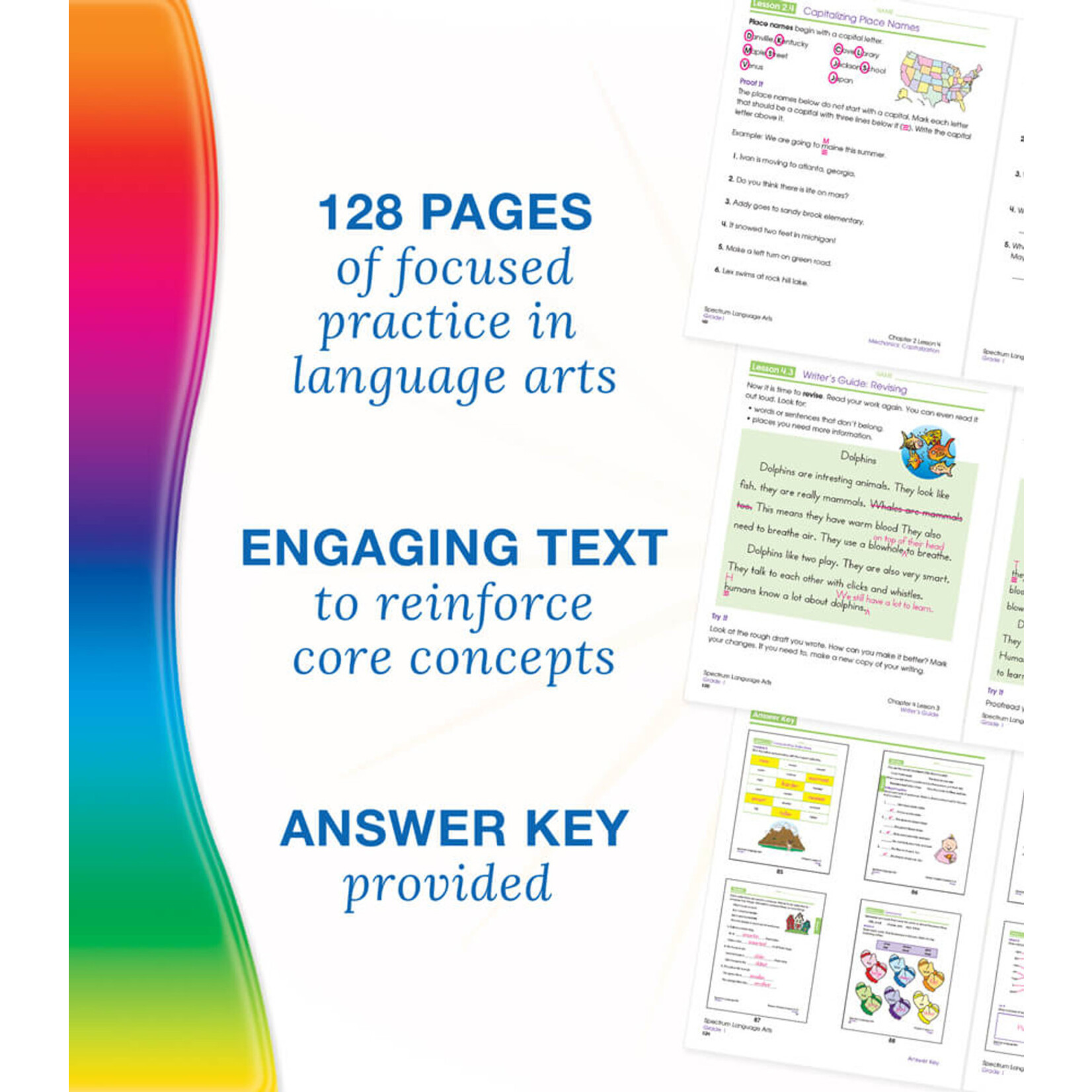 CARSON DELLOSA PUBLISHING CO Spectrum Language Arts Workbook Grade 1