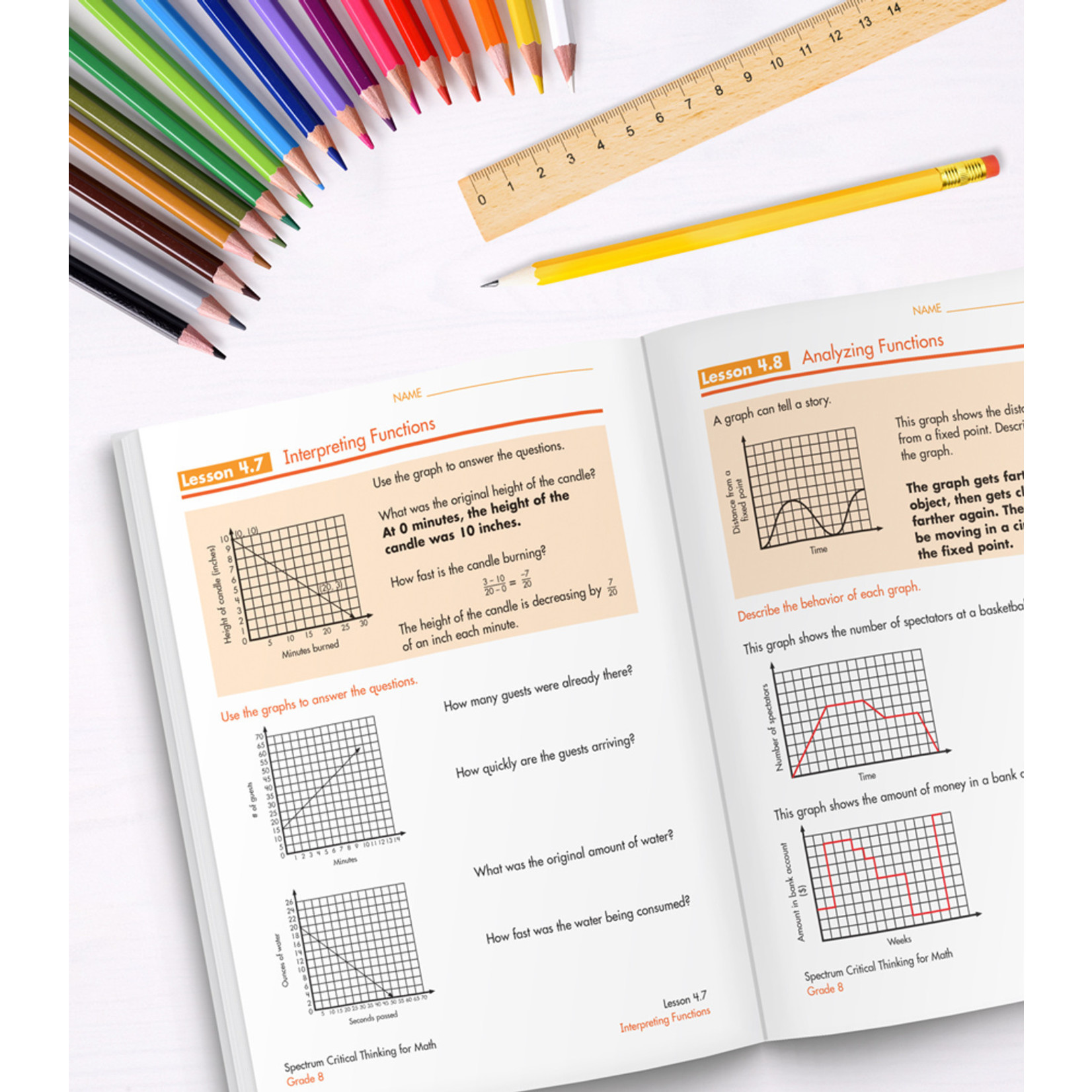CARSON DELLOSA PUBLISHING CO Spectrum Critical Thinking for Math Workbook Grade 8