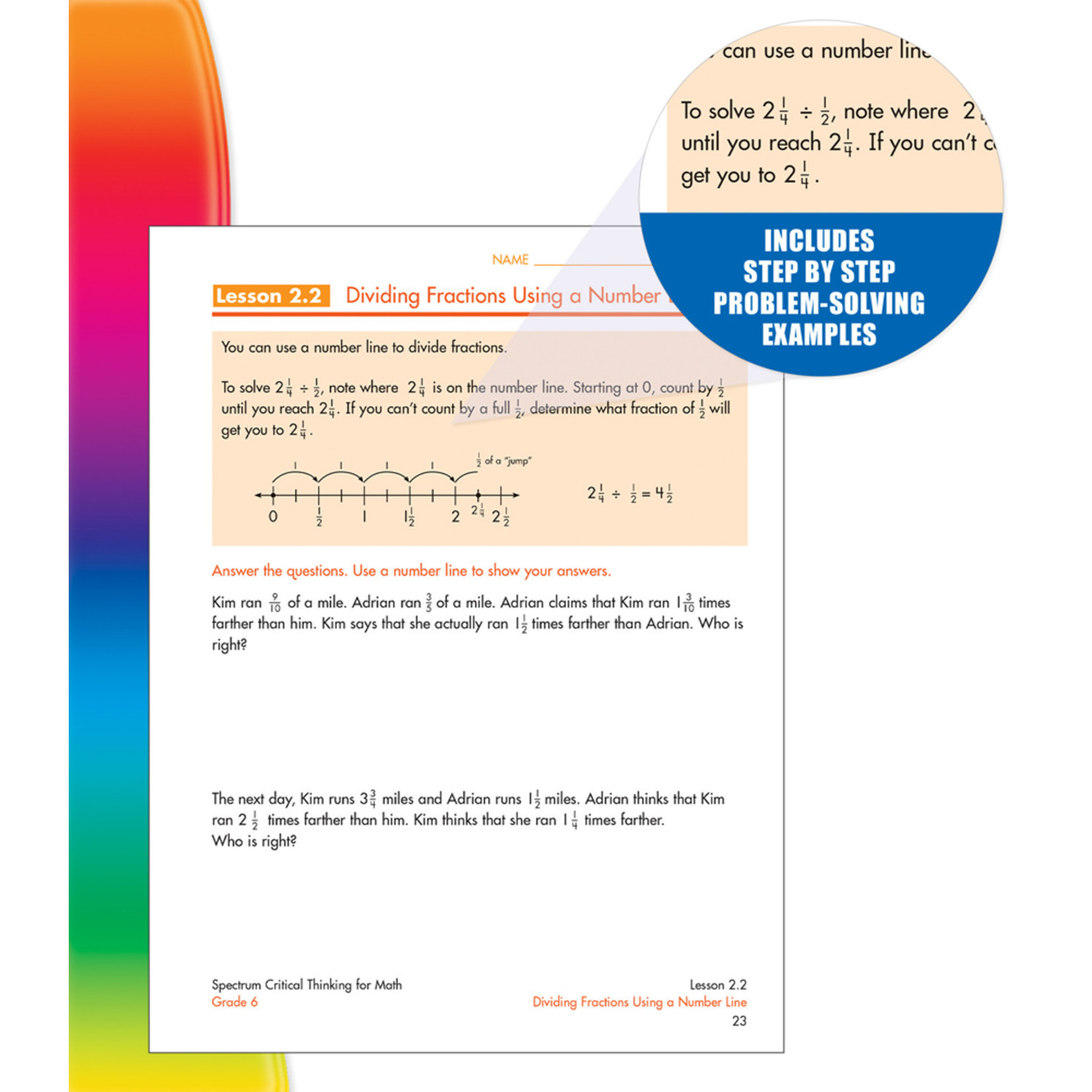CARSON DELLOSA PUBLISHING CO Spectrum Critical Thinking for Math Workbook Grade 6
