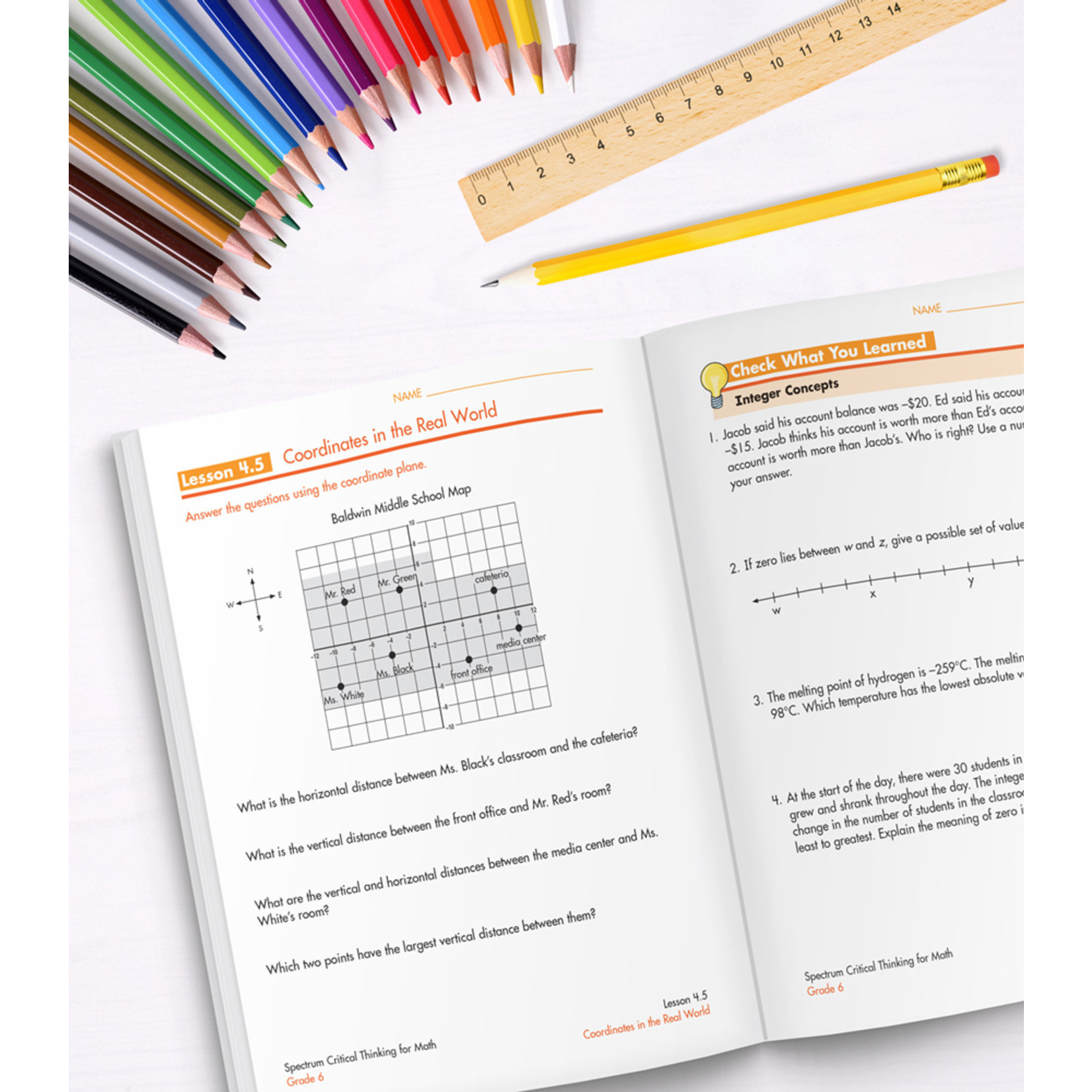 CARSON DELLOSA PUBLISHING CO Spectrum Critical Thinking for Math Workbook Grade 6