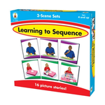 CARSON DELLOSA PUBLISHING CO Learning to Sequence 3-Scene Board Game Grade PK-1