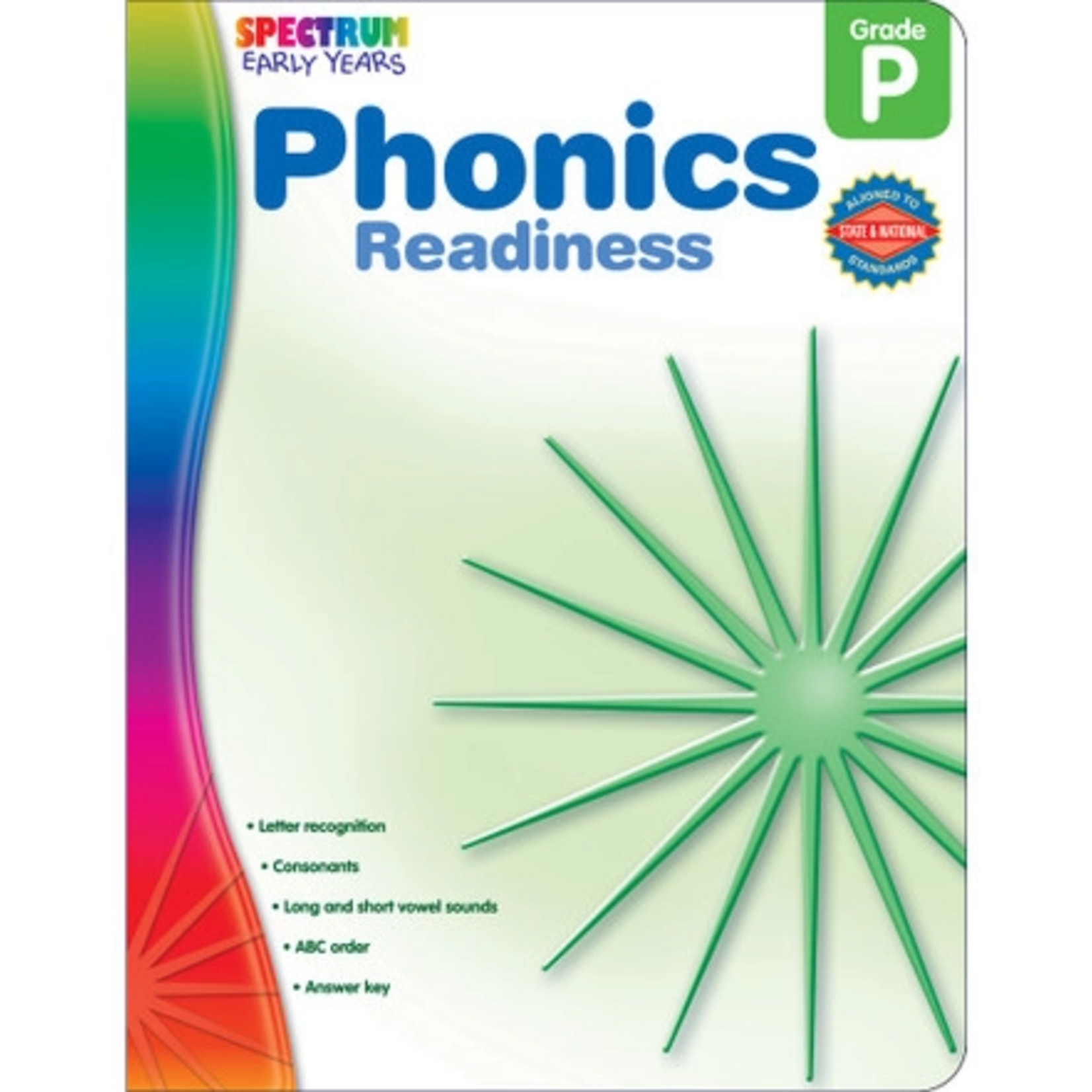 CARSON DELLOSA PUBLISHING CO Spectrum Phonics Readiness Workbook Grade PK