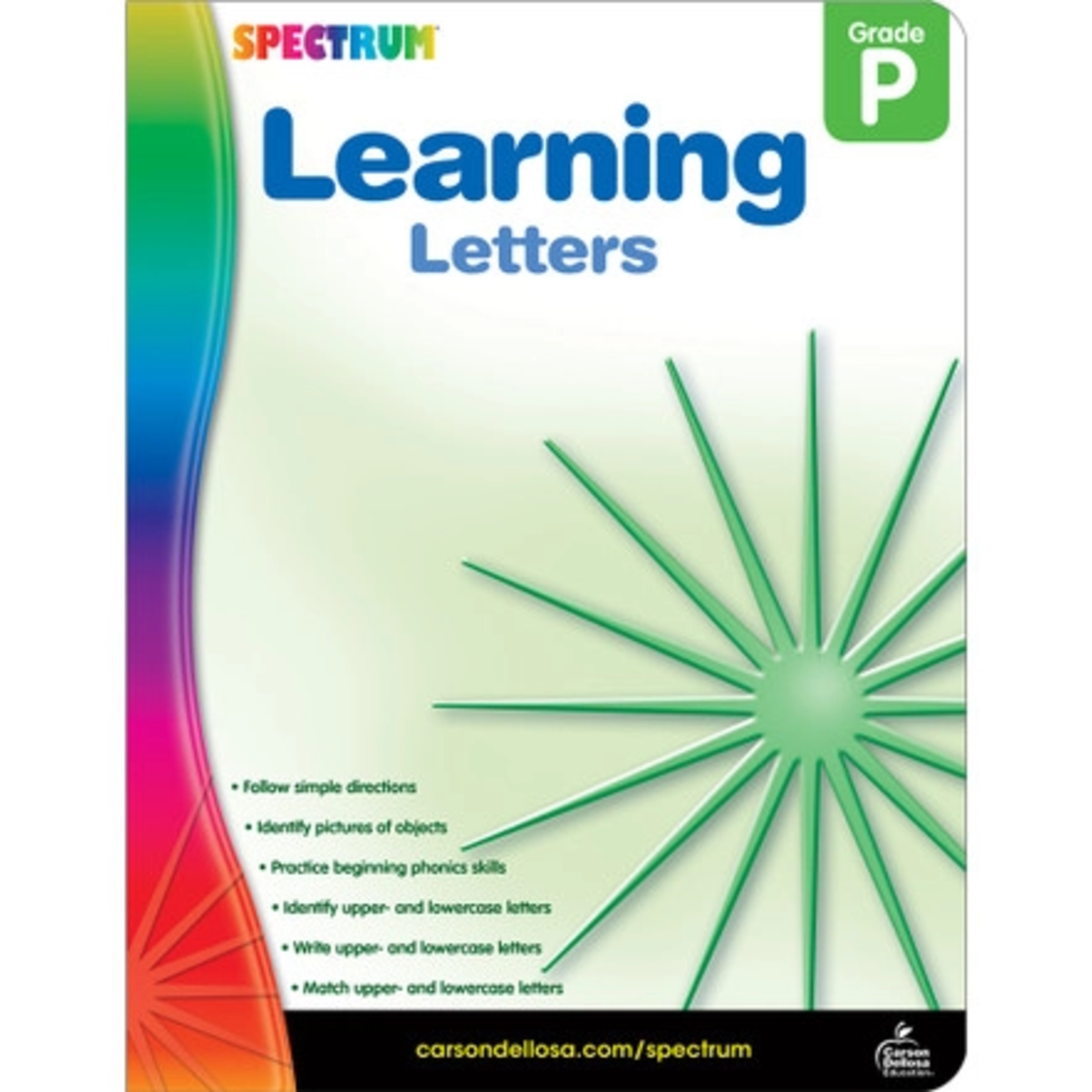 CARSON DELLOSA PUBLISHING CO Spectrum Early Years Learning Letters Workbook Grade PK