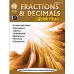 CARSON DELLOSA PUBLISHING CO Fractions & Decimals Quick Starts Workbook Grade 4-9