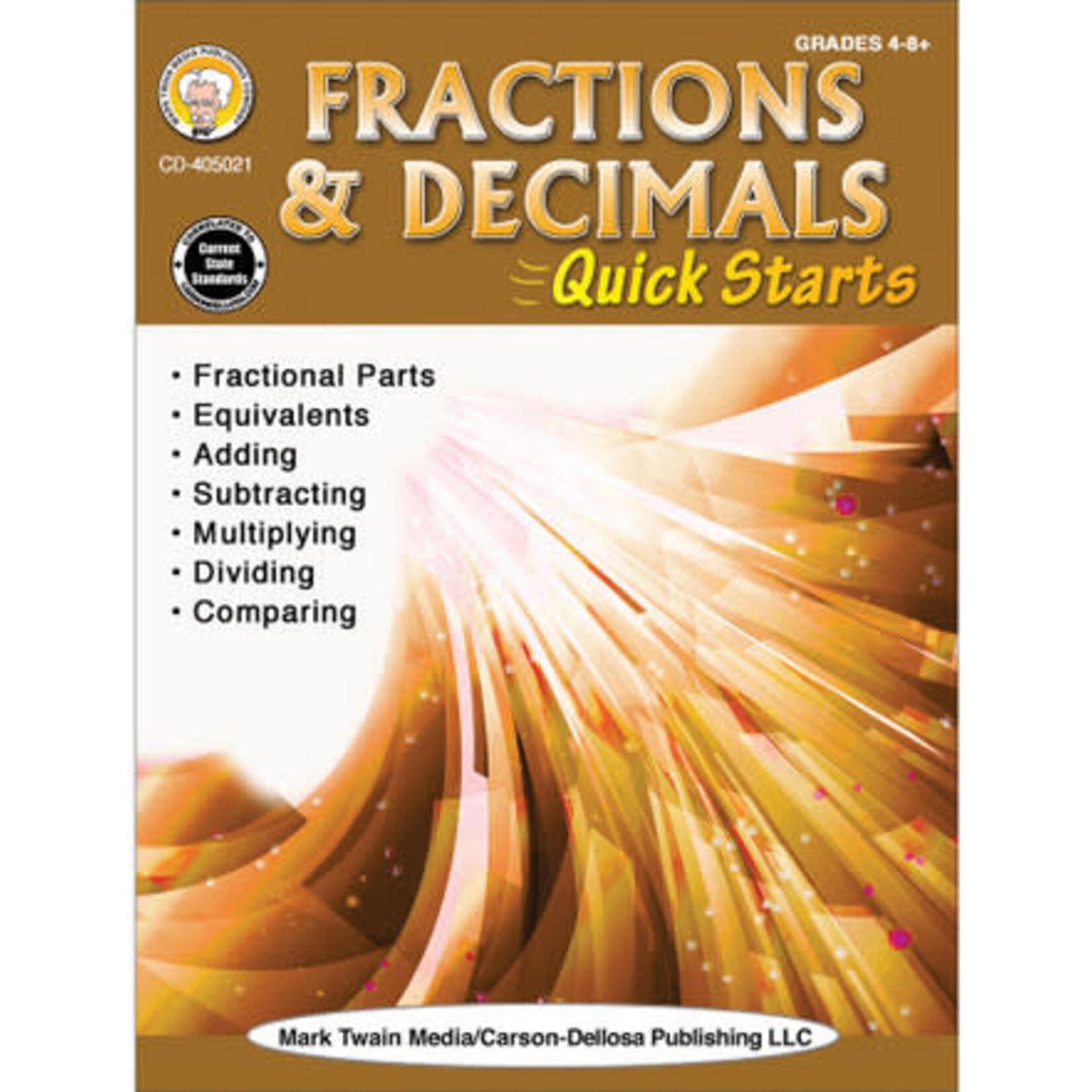 CARSON DELLOSA PUBLISHING CO Fractions & Decimals Quick Starts Workbook Grade 4-9