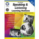 CARSON DELLOSA PUBLISHING CO Speaking and Listening Learning Stations Resource Book Grade 6-8