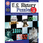 CARSON DELLOSA PUBLISHING CO U.S. History Puzzles, Book 2 Resource Book Grade 5-8