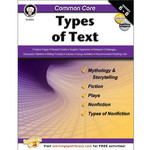CARSON DELLOSA PUBLISHING CO Common Core: Types of Text Resource Book Grade 6-8