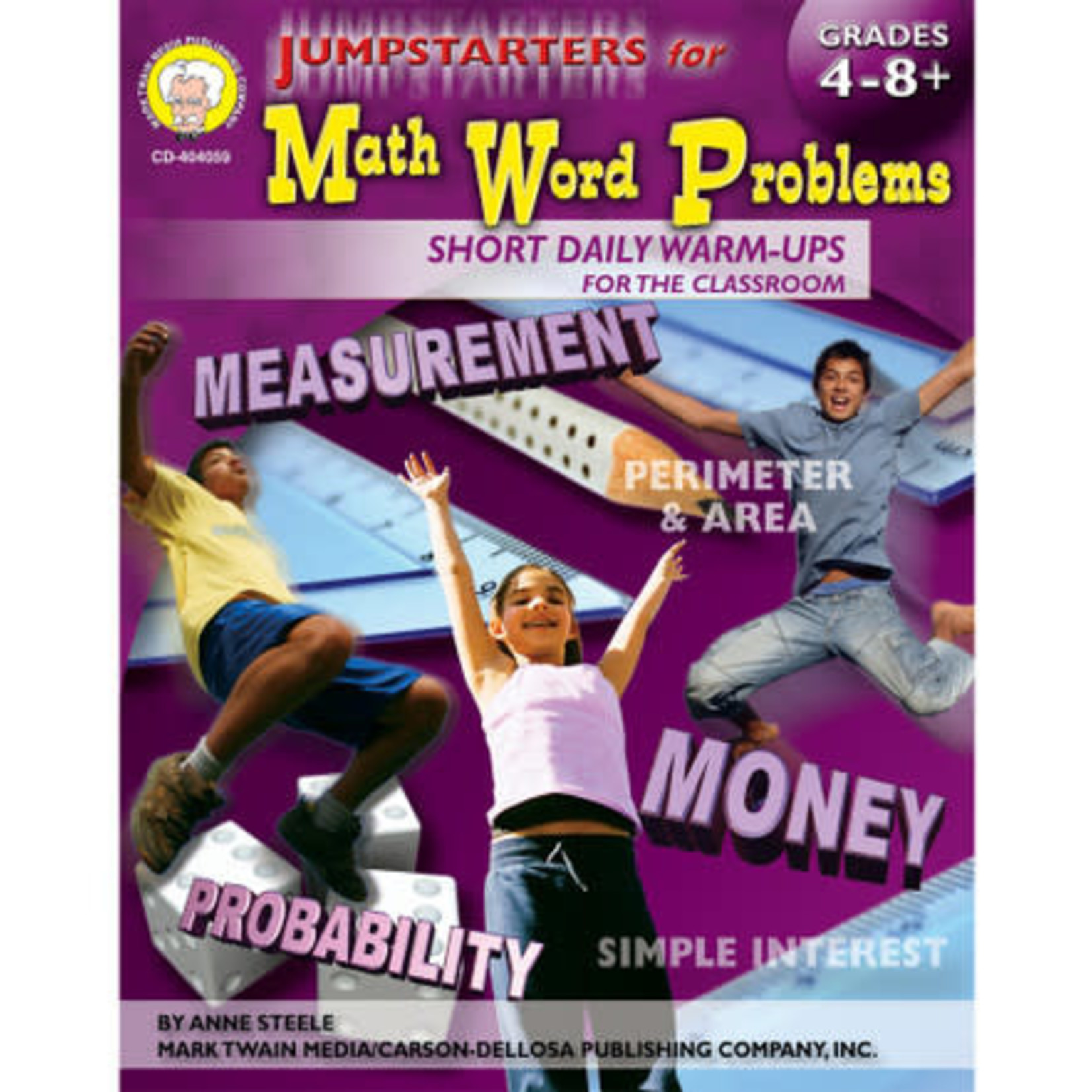 CARSON DELLOSA PUBLISHING CO Jumpstarters for Math Word Problems Resource Book Grade 4-12