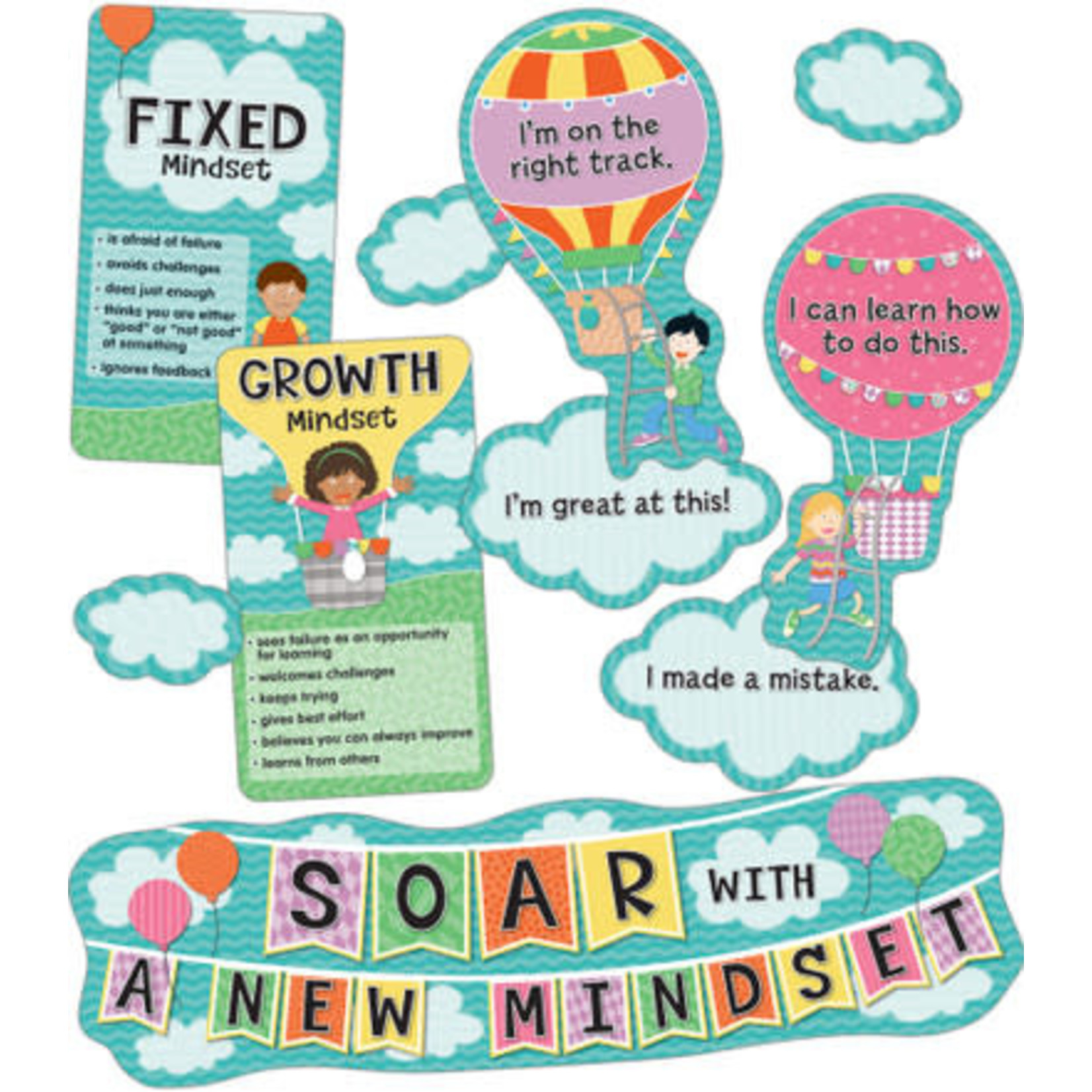 CARSON DELLOSA PUBLISHING CO Soar with a New Mindset Mini Bulletin Board Set