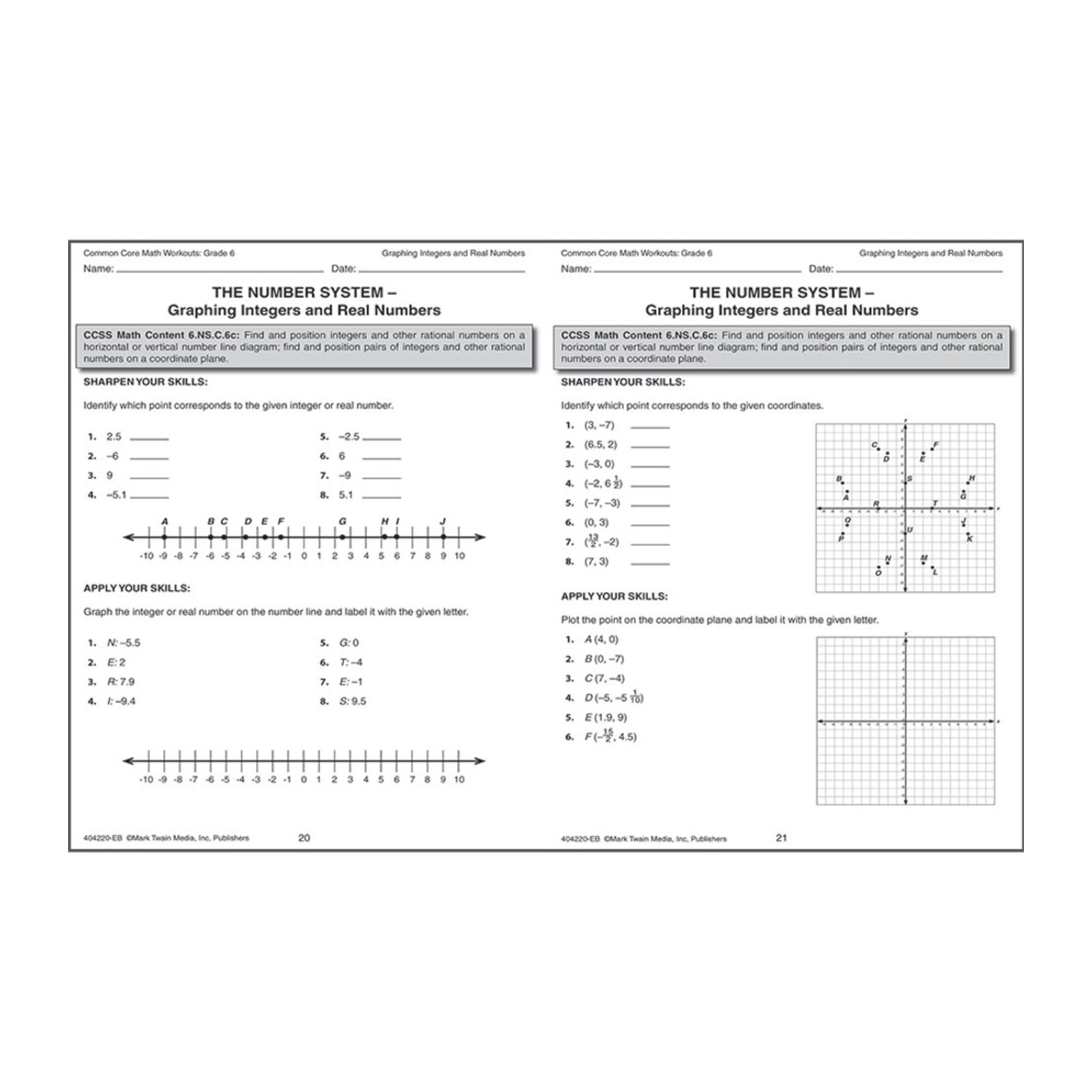 CARSON DELLOSA PUBLISHING CO Common Core Math Workouts Resource Book Grade 6