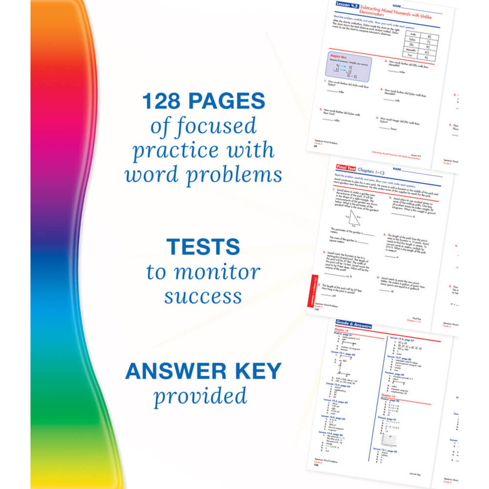CARSON DELLOSA PUBLISHING CO Spectrum Word Problems Workbook Grade 6