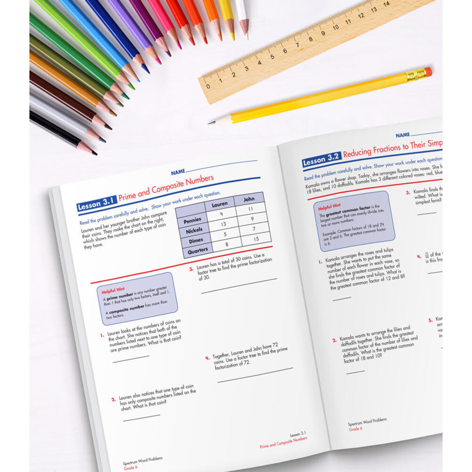 CARSON DELLOSA PUBLISHING CO Spectrum Word Problems Workbook Grade 6