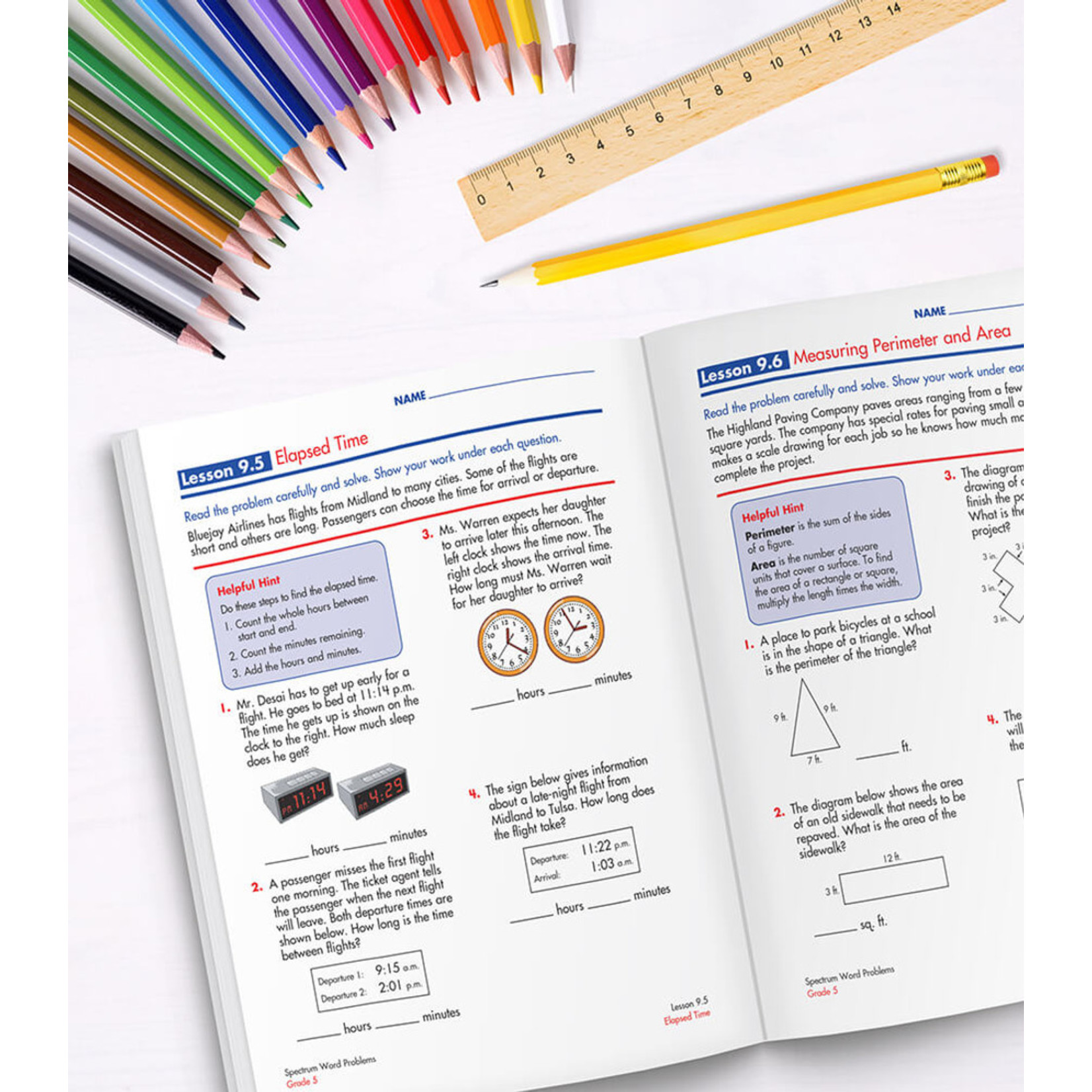 CARSON DELLOSA PUBLISHING CO Spectrum Word Problems Workbook Grade 5