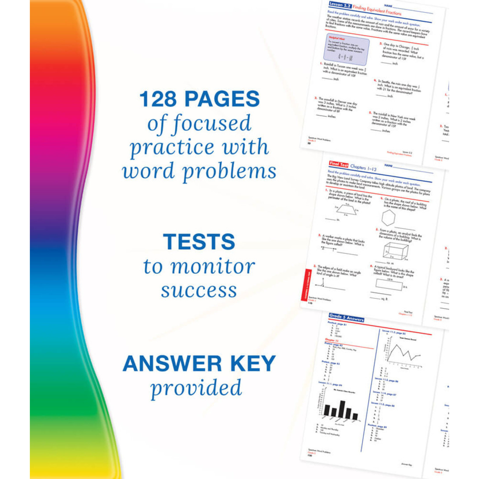 CARSON DELLOSA PUBLISHING CO Spectrum Word Problems Workbook Grade 5