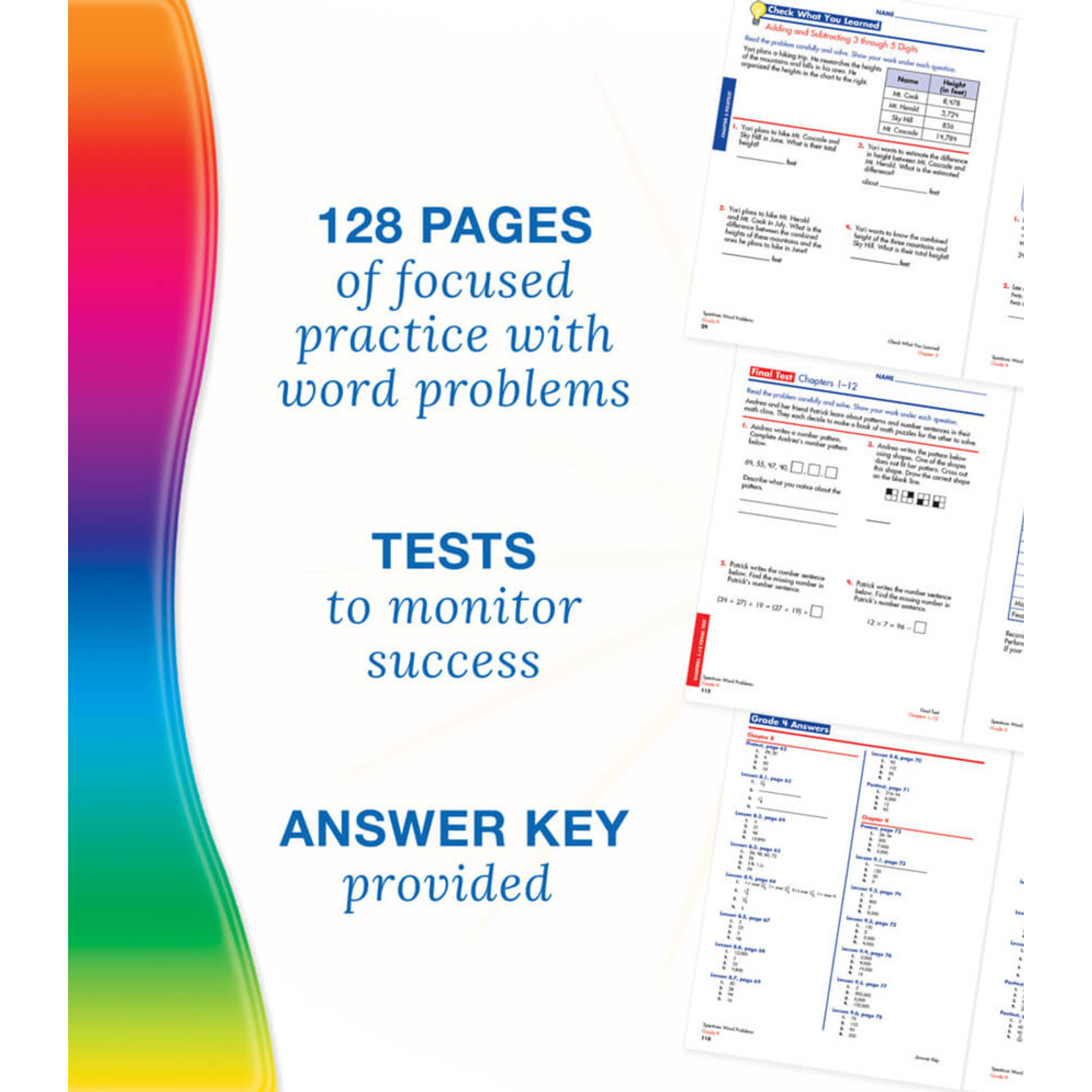 CARSON DELLOSA PUBLISHING CO Spectrum Word Problems Workbook Grade 4