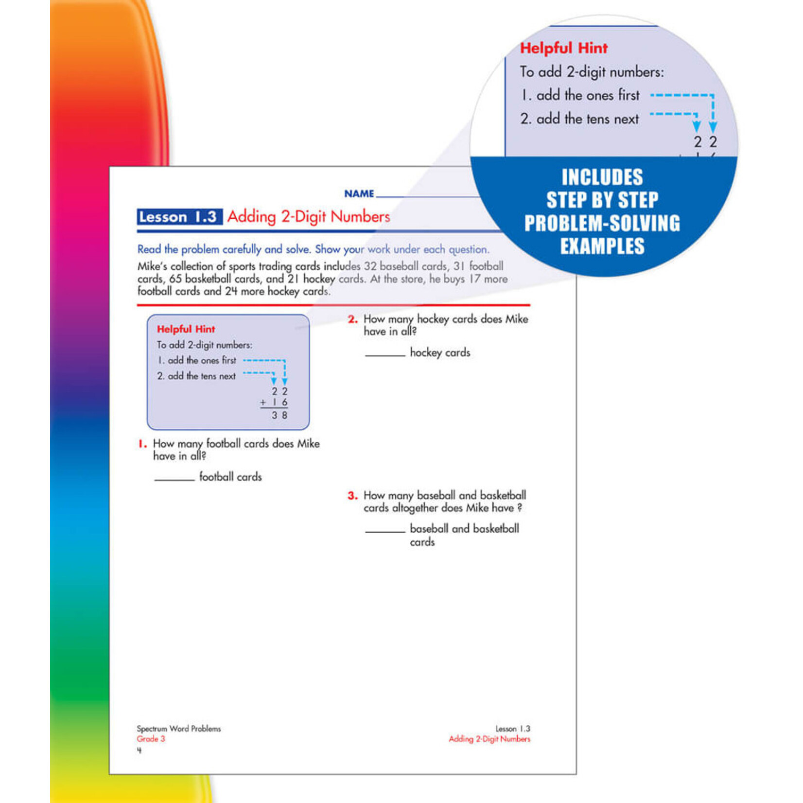 CARSON DELLOSA PUBLISHING CO Spectrum Word Problems Workbook Grade 3